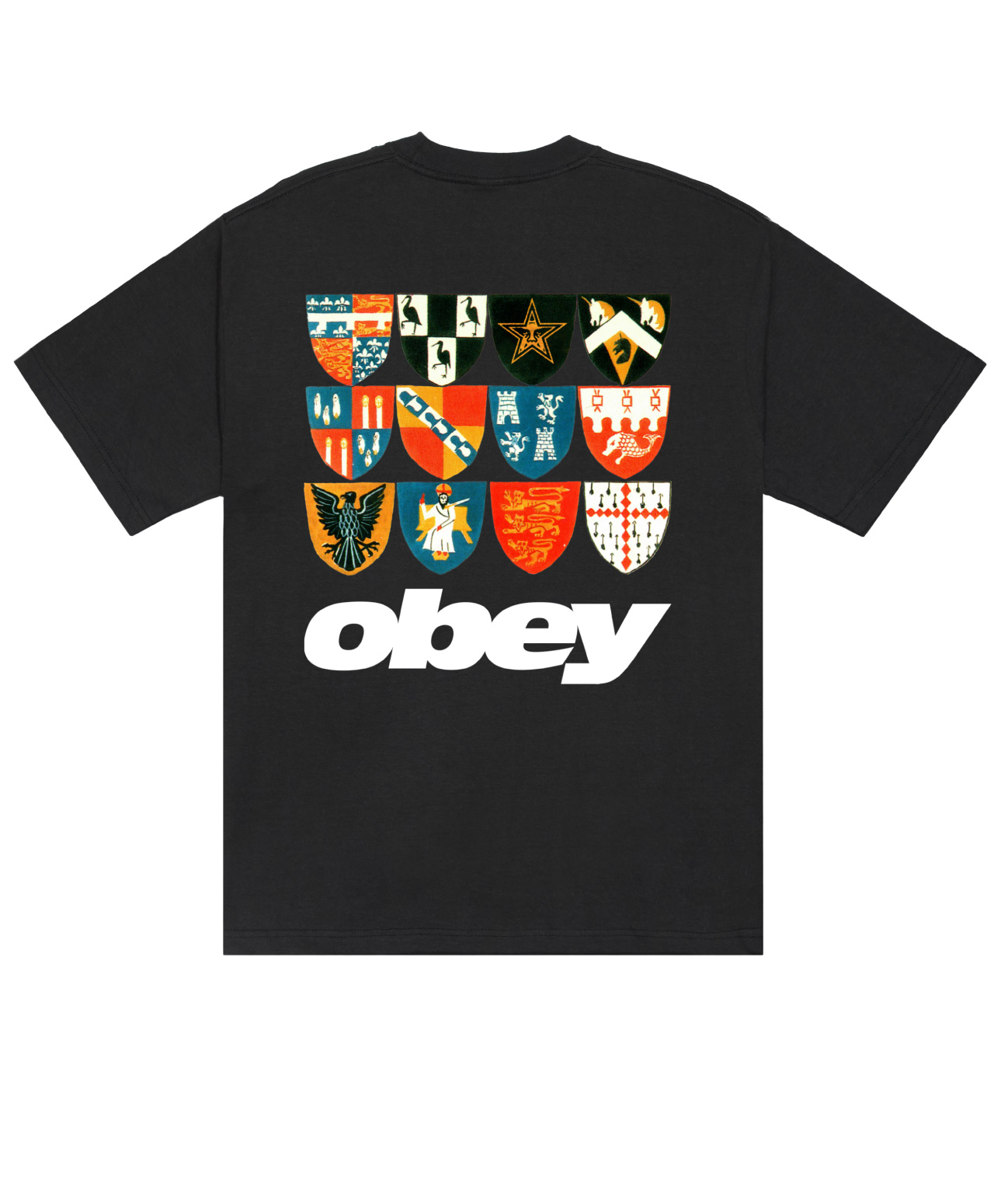 OBEY SHIELDS HEAVYWEIGHT TEE VINTAGE BLACK
