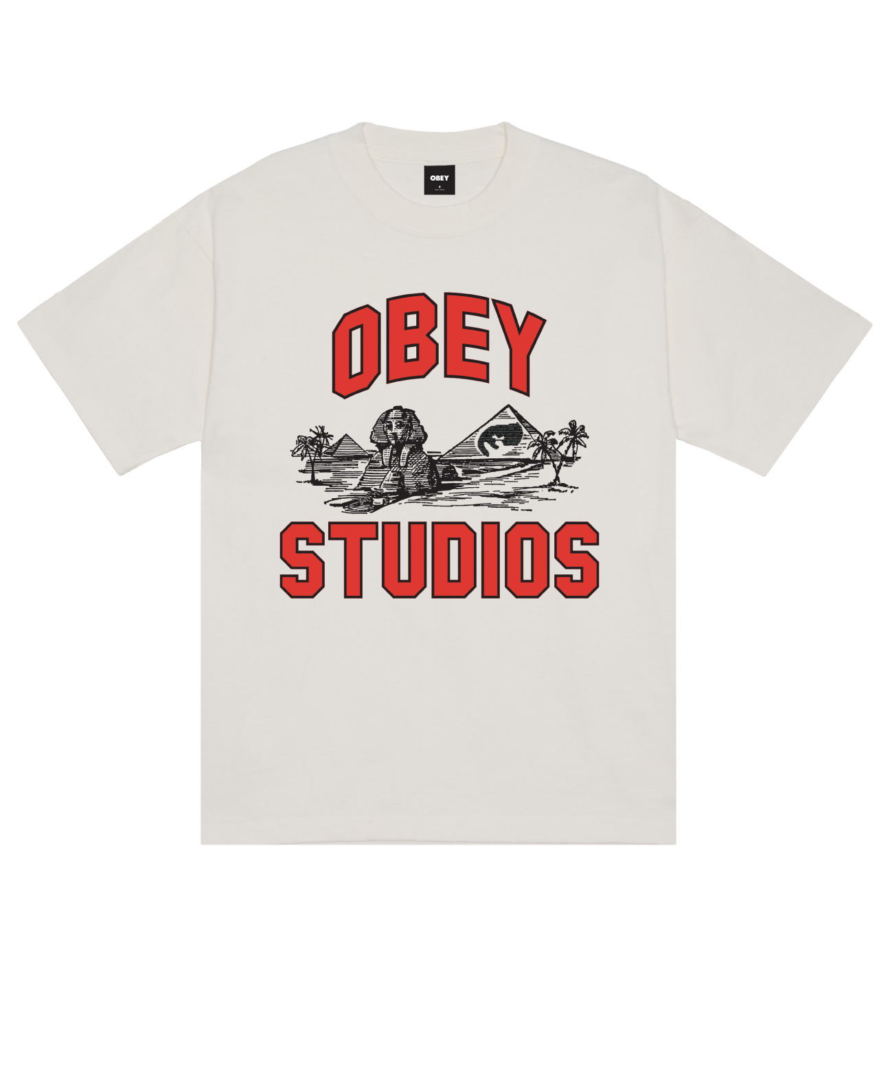 OBEY CAIRO HEAVYWEIGHT TEE VINTAGE WHITE