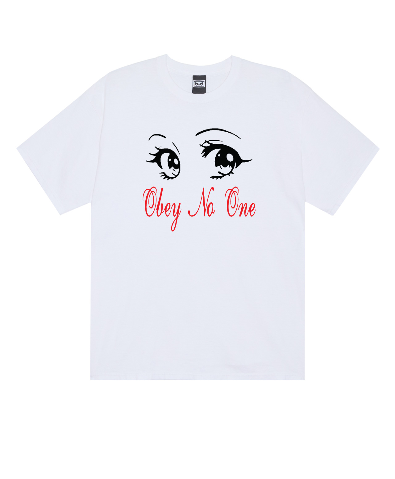OBEY NO ONE EYES OVERSIZED TEE WHITE