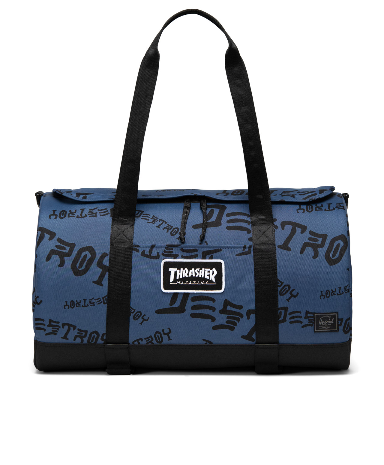 HERSCHEL X THRASHER HERITAGE SKATE DUFFLE BAG OCEANA/DARK NAVY DESTROY