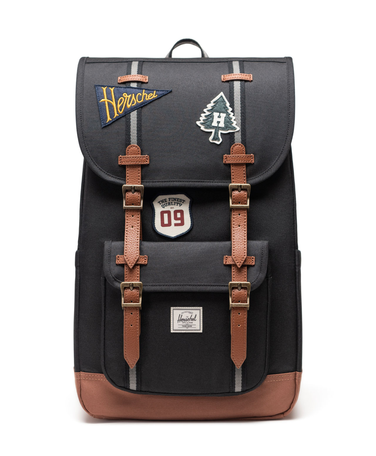HERSCHEL LITTLE AMERICA BACKPACK PATCHES BLACK