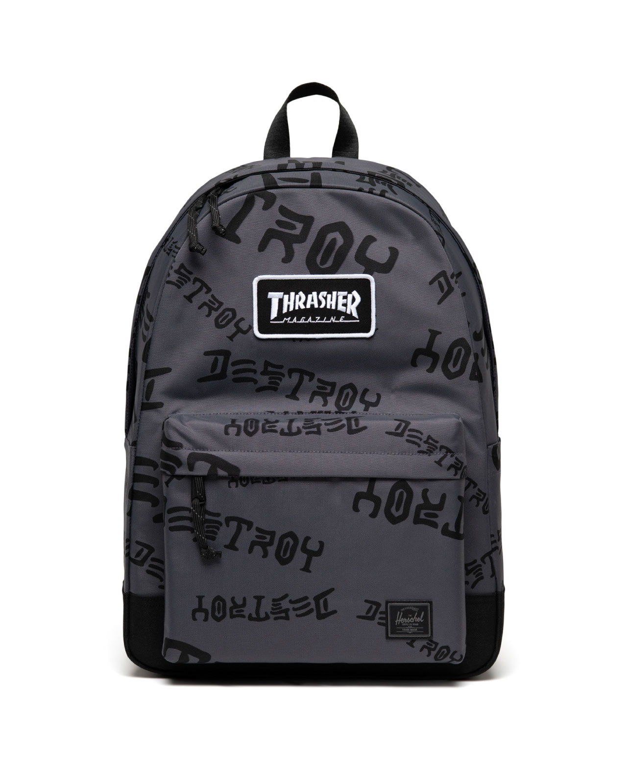 HERSCHEL X THRASHER CLASSIC XL BACKPACK ASPHALT/ BLACK DESTROY