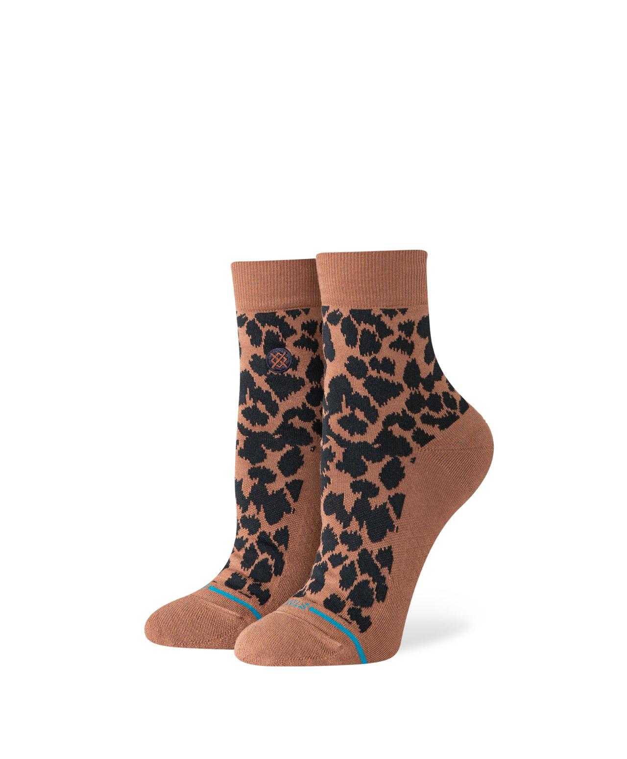 STANCE WOMENS LOVE LEOPARD LOWRIDER SOCKS BROWN