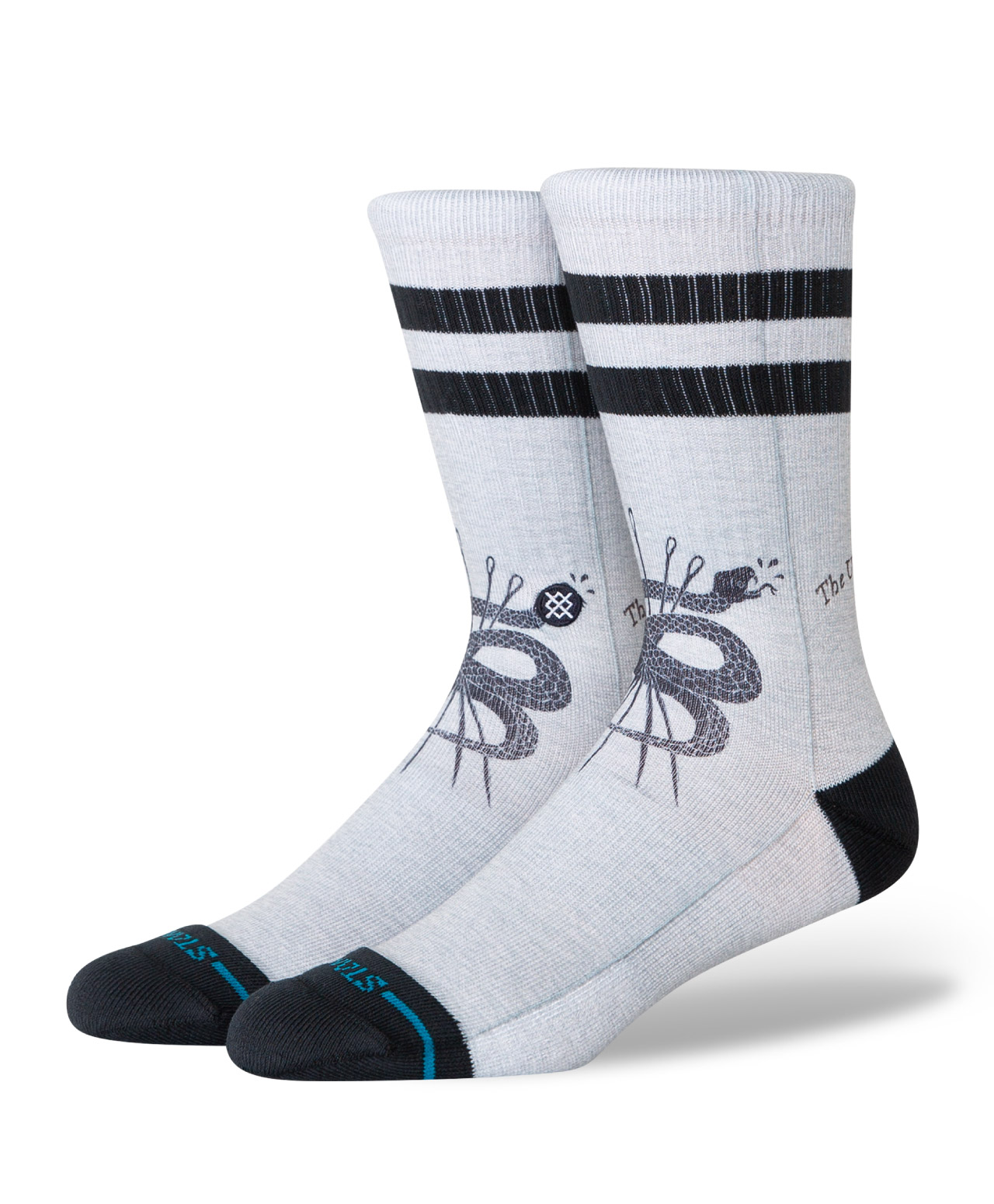 STANCE THREADS CREW SOCKS BLACK