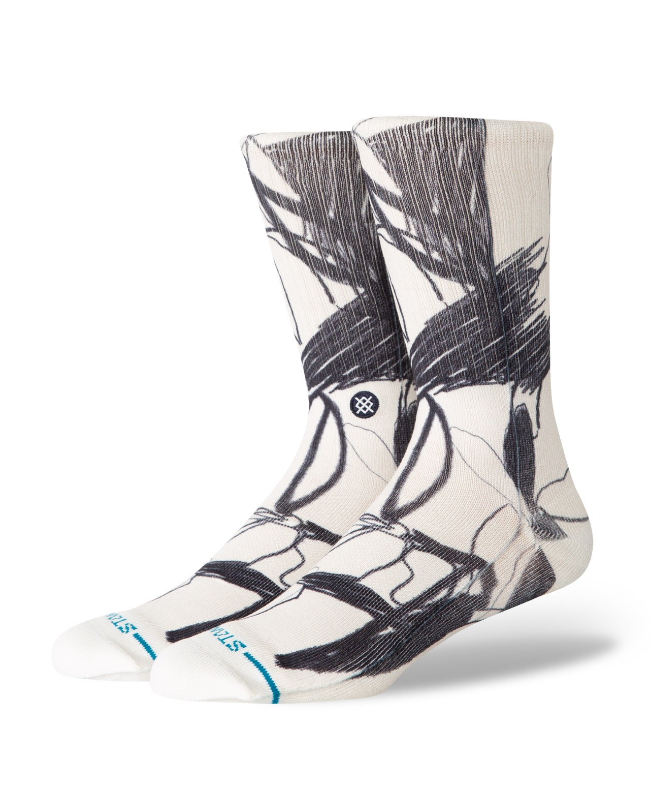 STANCE ART STUDIO CREW SOCKS WHITE