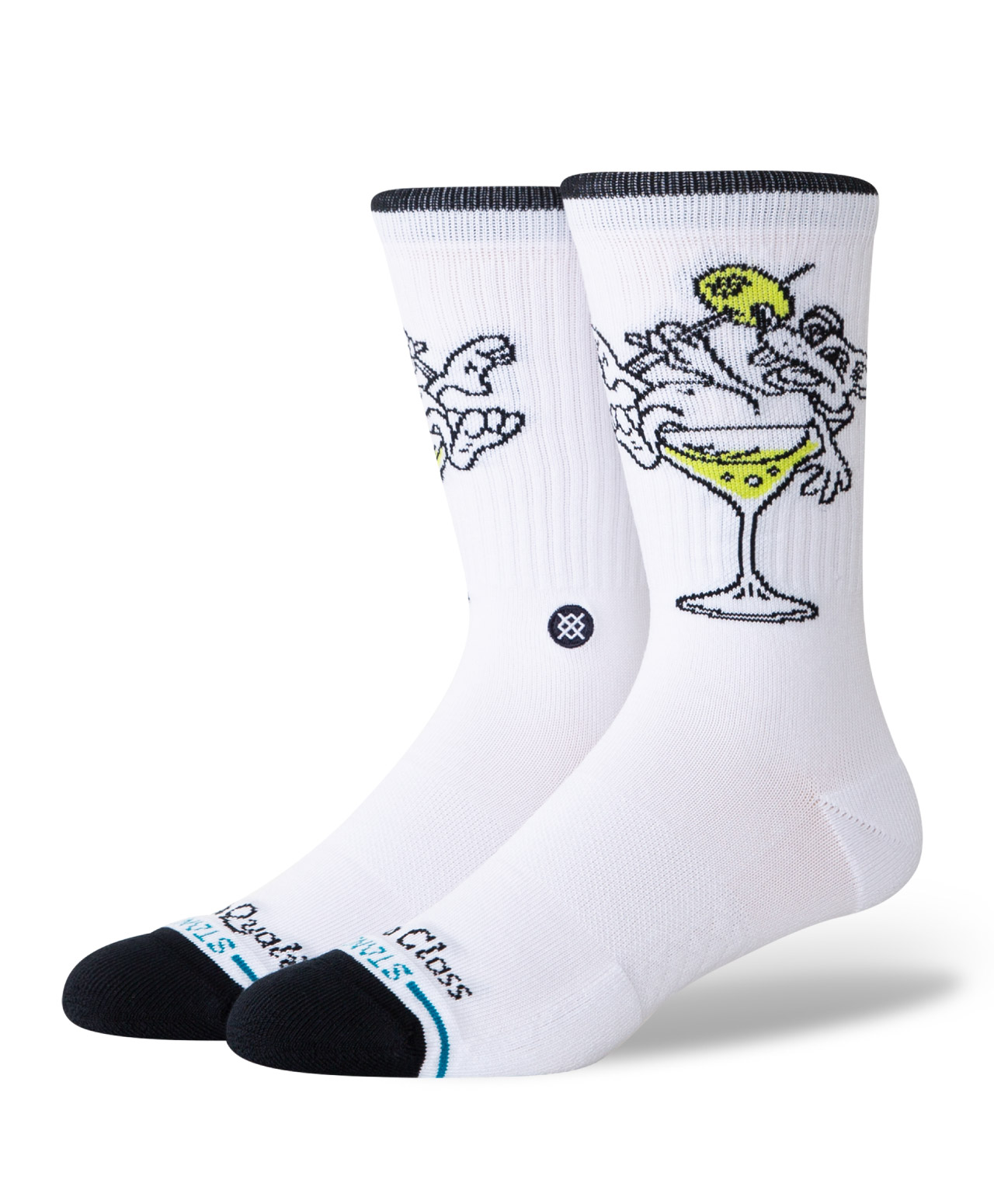 STANCE HIGH QUALITY LOW CLASS CREW SOCKS WHITE