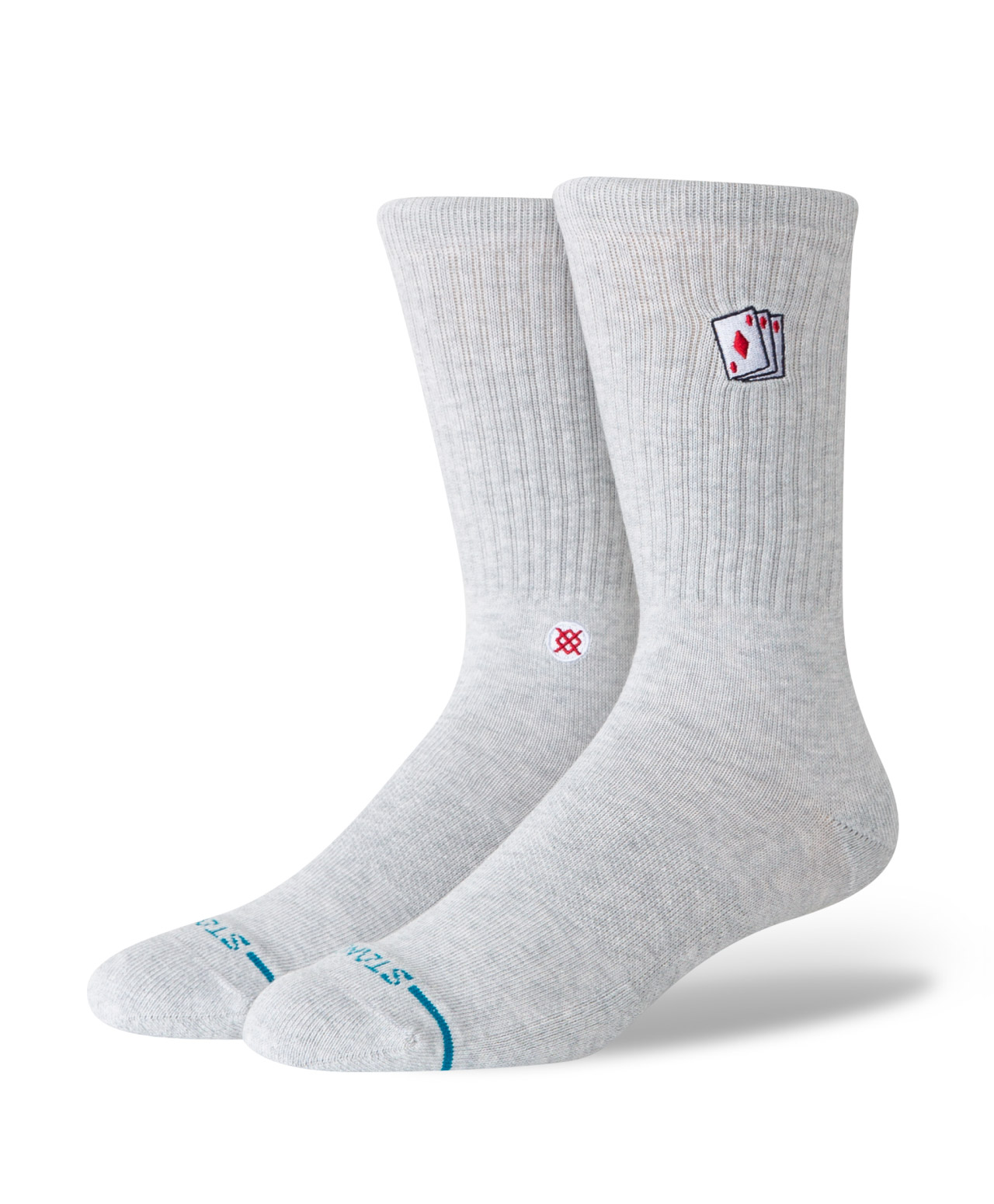 STANCE HIT ME CREW SOCKS HEATHER GREY