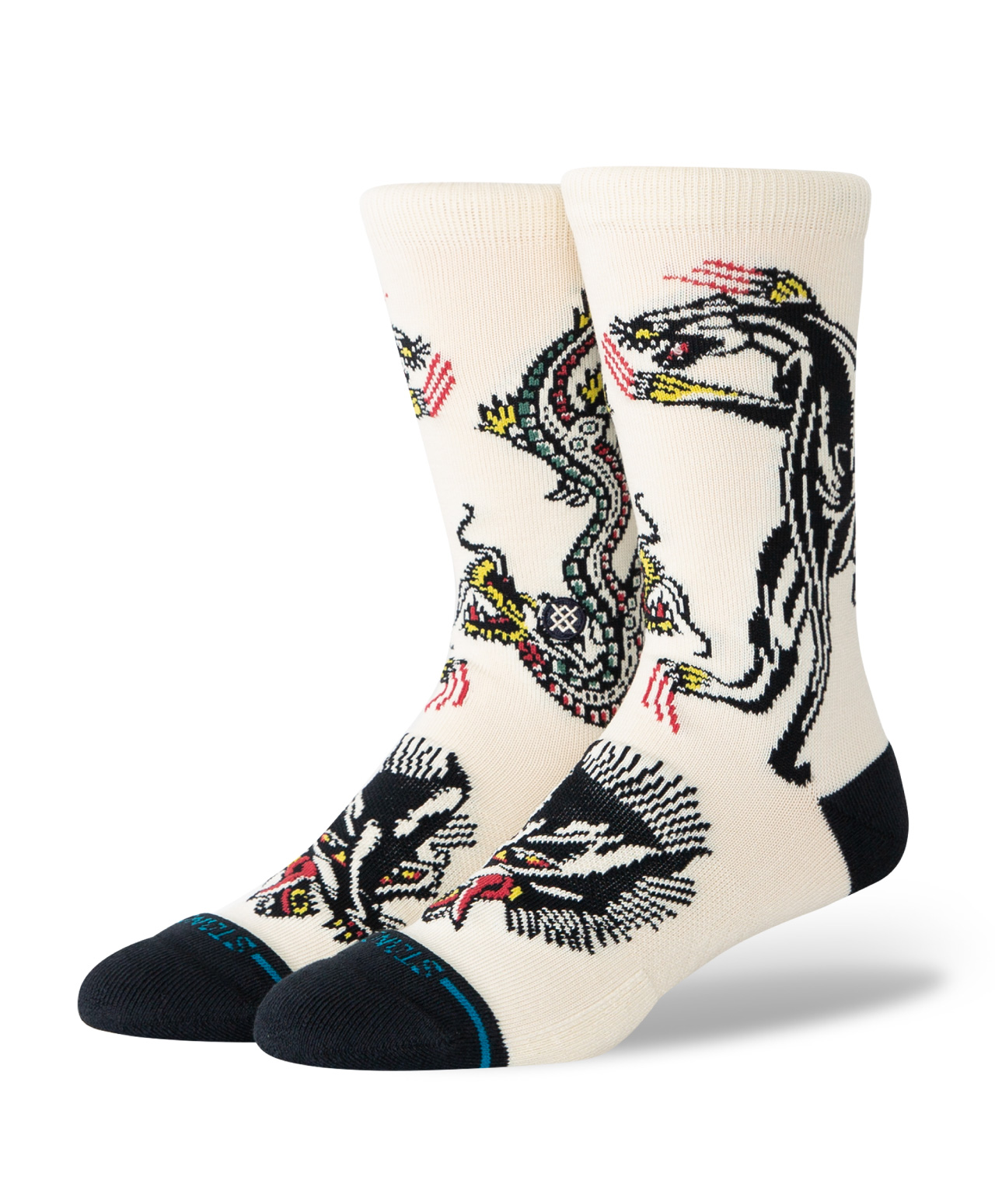 STANCE X BERT KRAK BATTLE CREW SOCKS CREAM