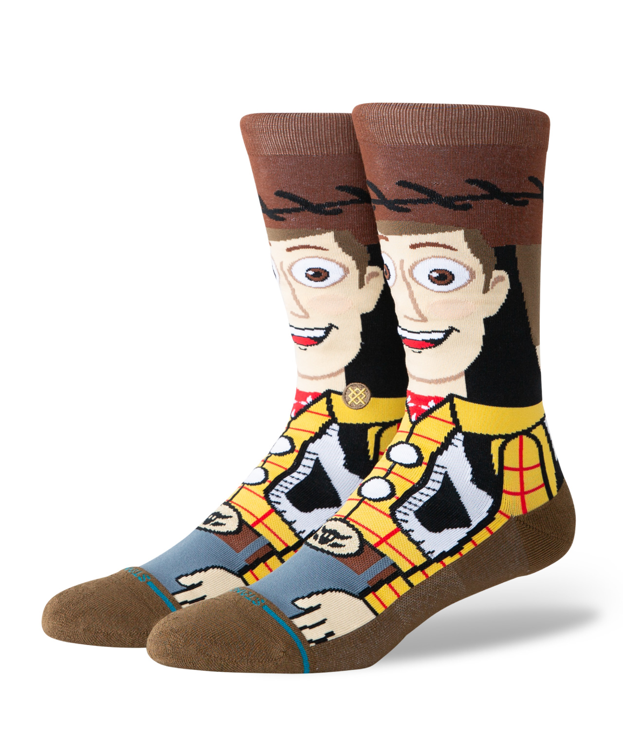 STANCE X TOY STORY 5 WOODY CREW SOCKS BROWN