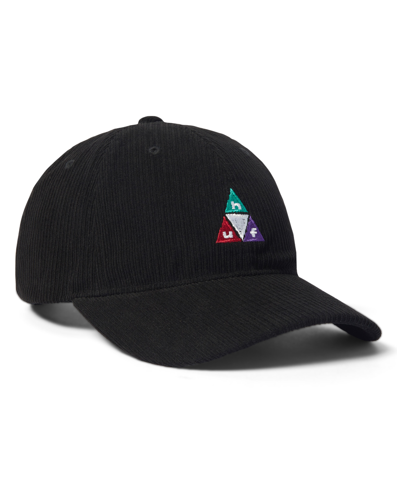 HUF PRISM TRIPLE TRIANGLE CORD 6 PANEL CV HAT BLACK