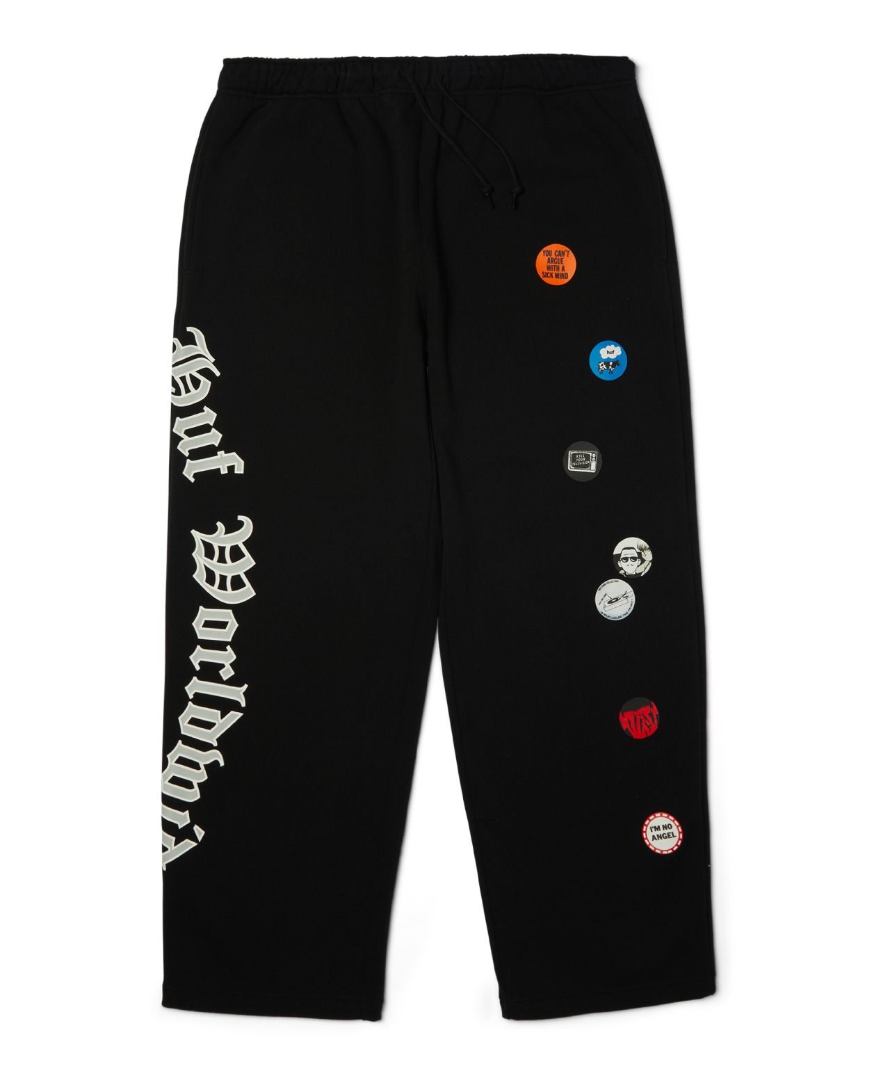 HUF OLYMPIA OPEN HEM SWEATPANTS BLACK