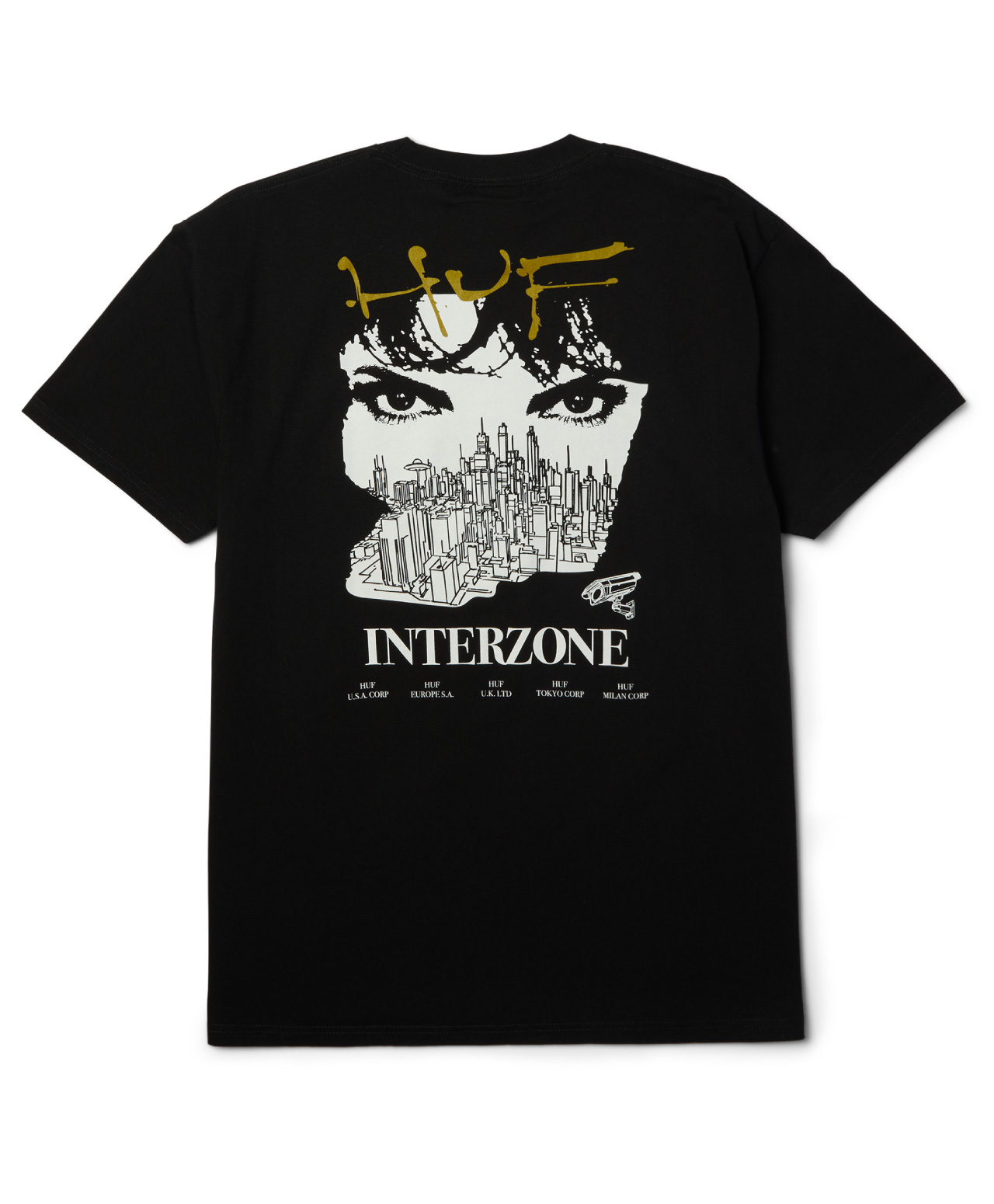 HUF INTERZONE TEE BLACK