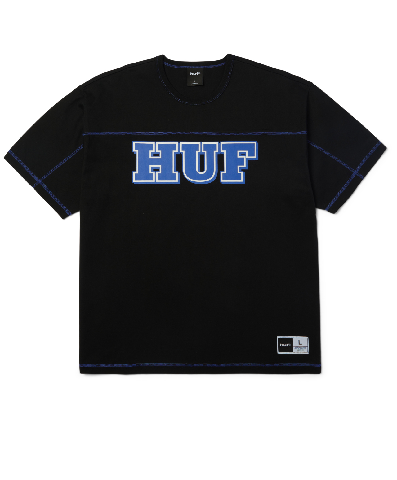 HUF LEGACY FOOTBALL TEE BLACK
