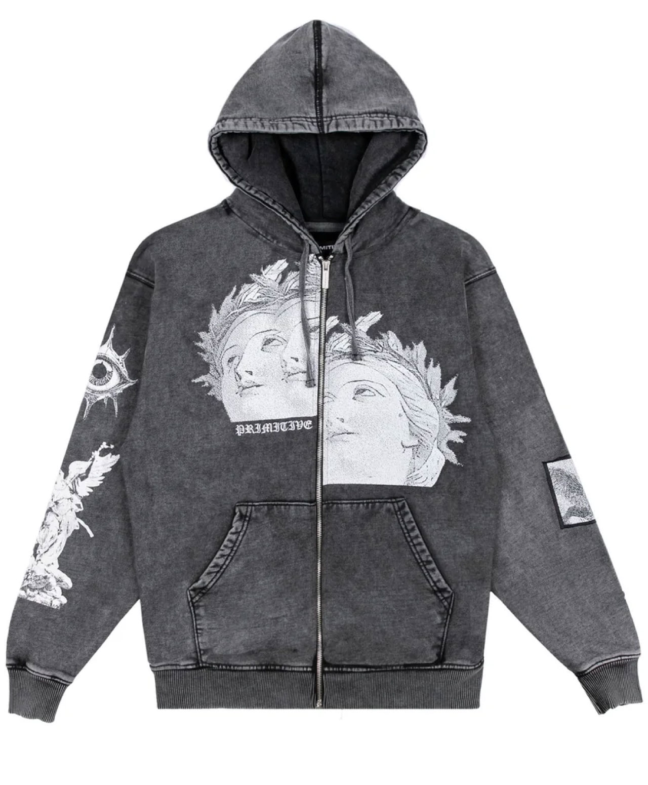 PRIMITIVE CENTURY HEAVYWEIGHT ZIP HOOD BLACK