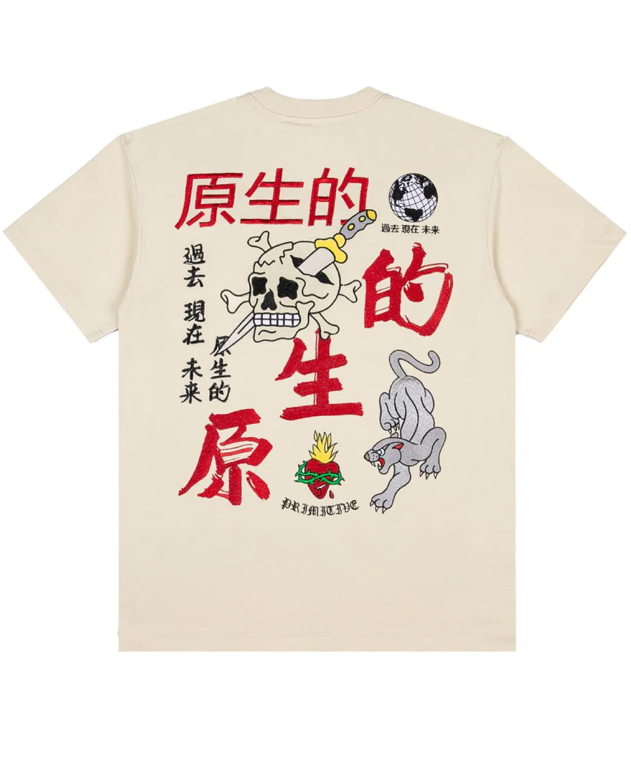 PRIMITIVE OUTSIDER HEAVYWEIGHT TEE NATURAL