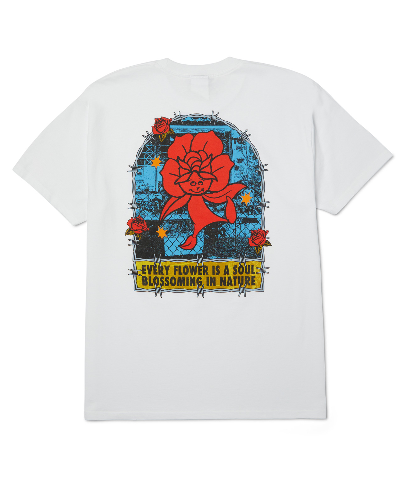 HUF FLOWER DISTRICT TEE WHITE