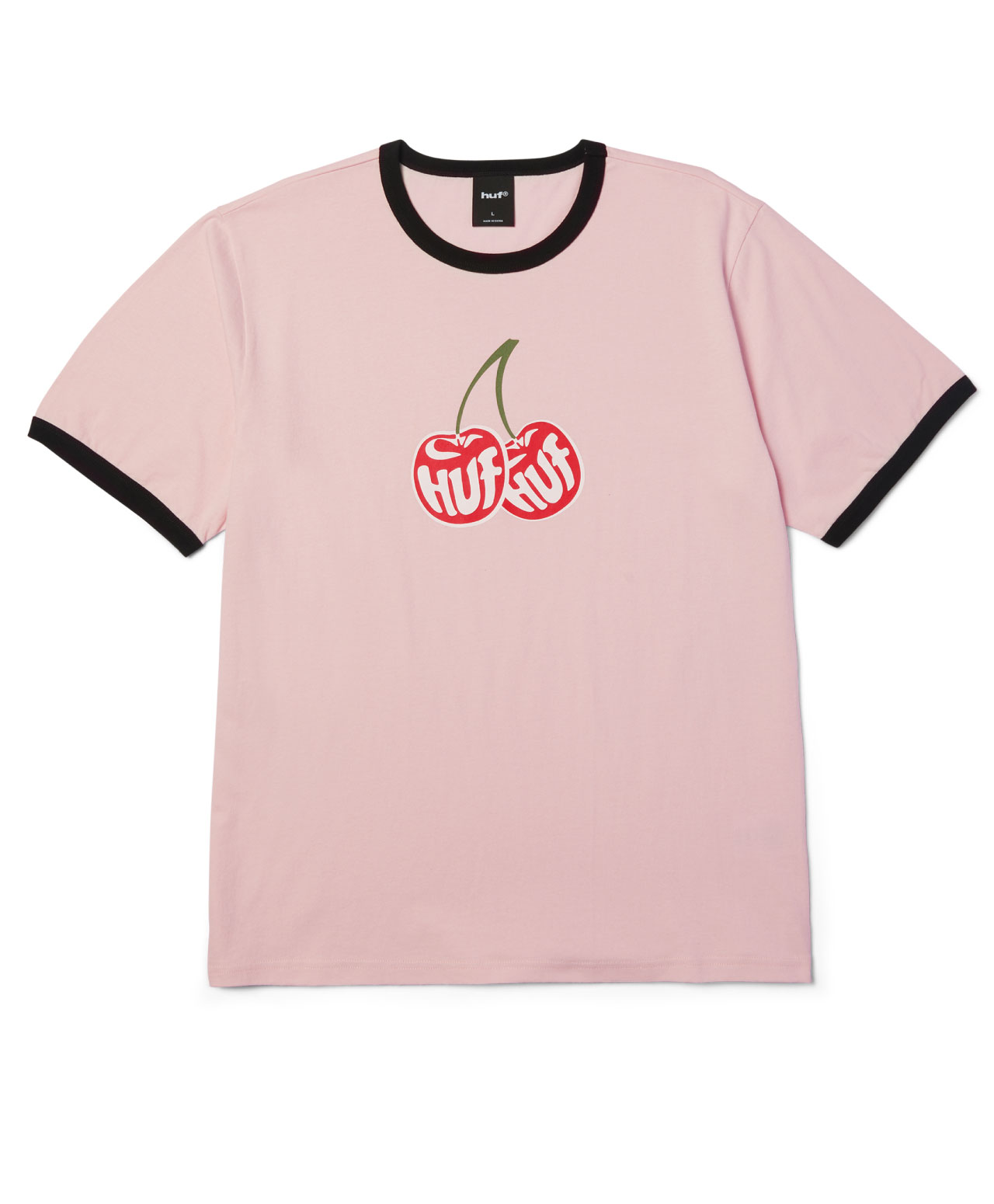 HUF CHERRIES RINGER TEE DUSTY PINK