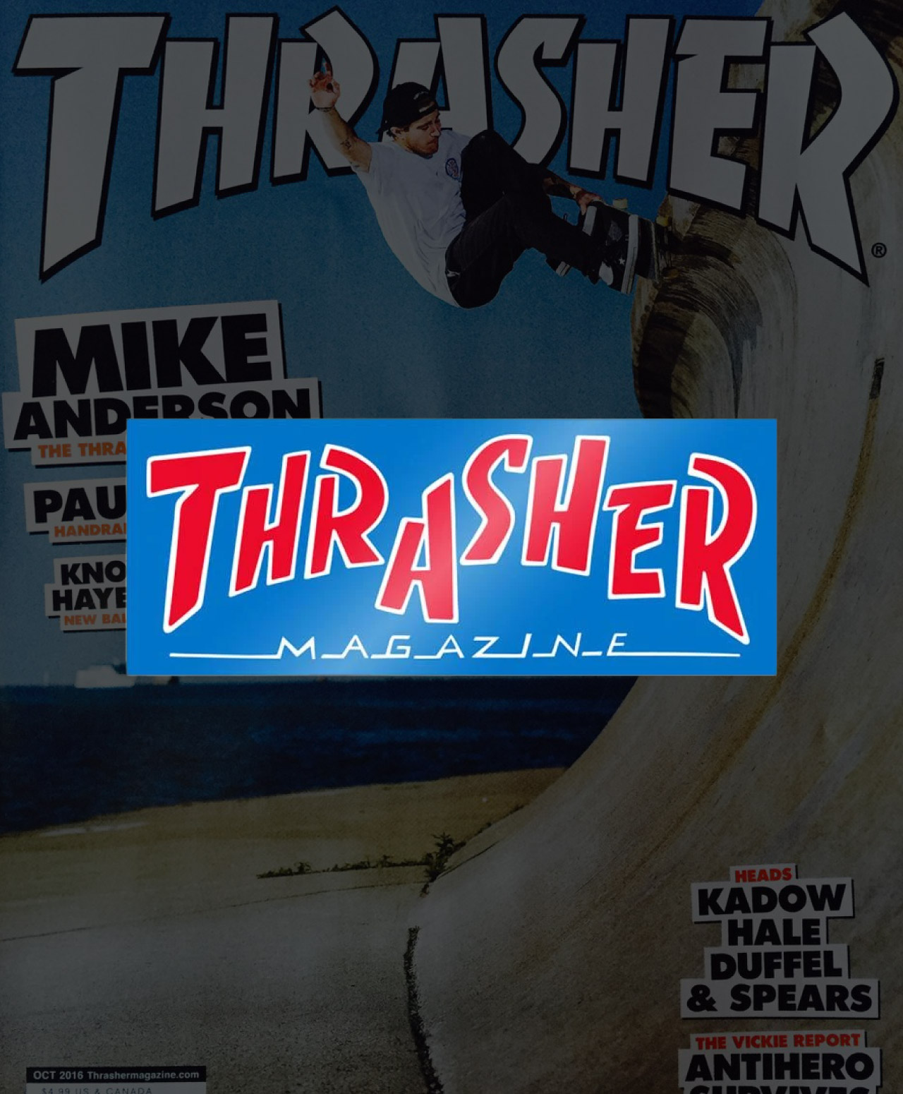 THRASHER X PARRA MAG STICKER BLUE/RED