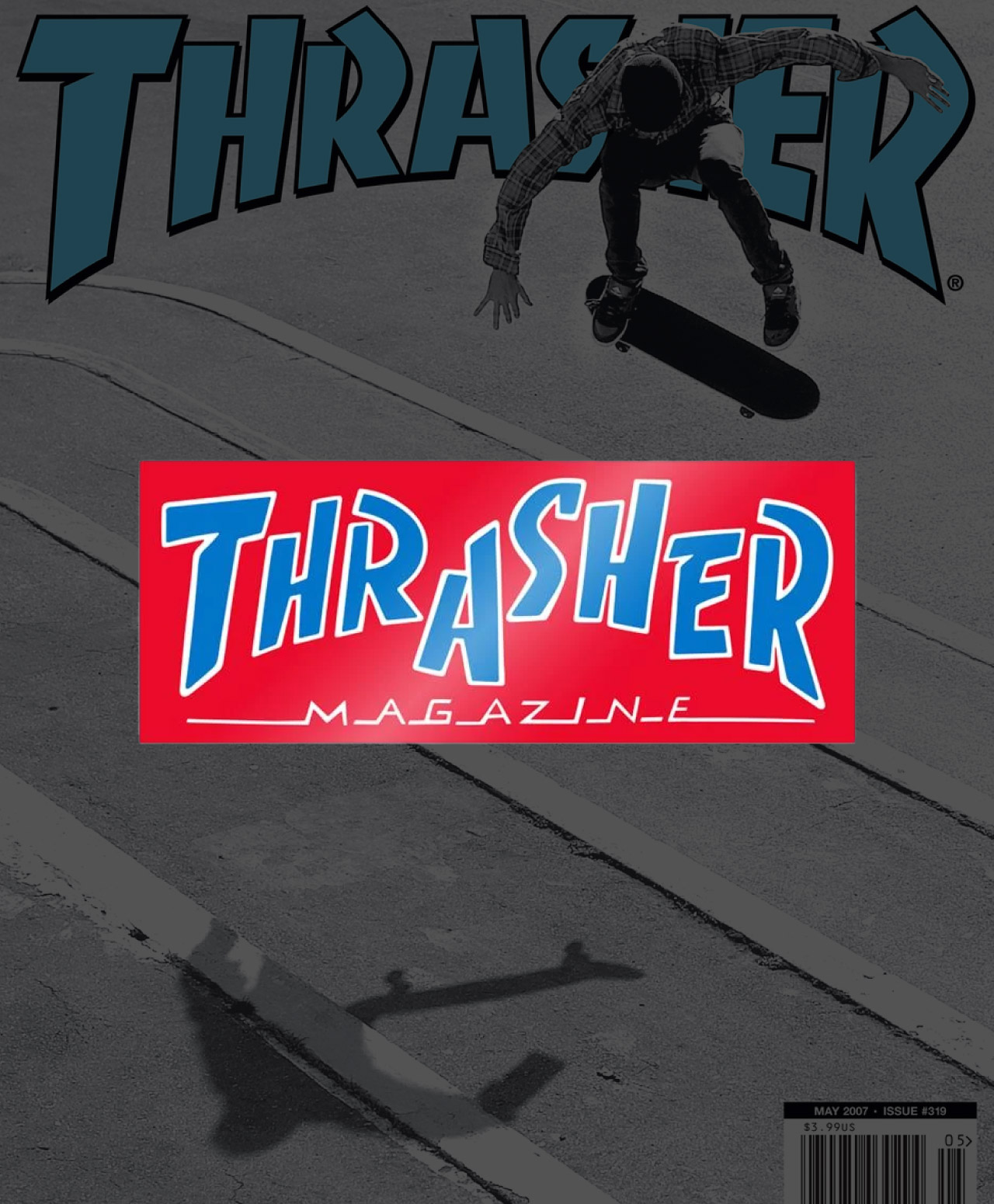 THRASHER X PARRA MAG STICKER RED/BLUE