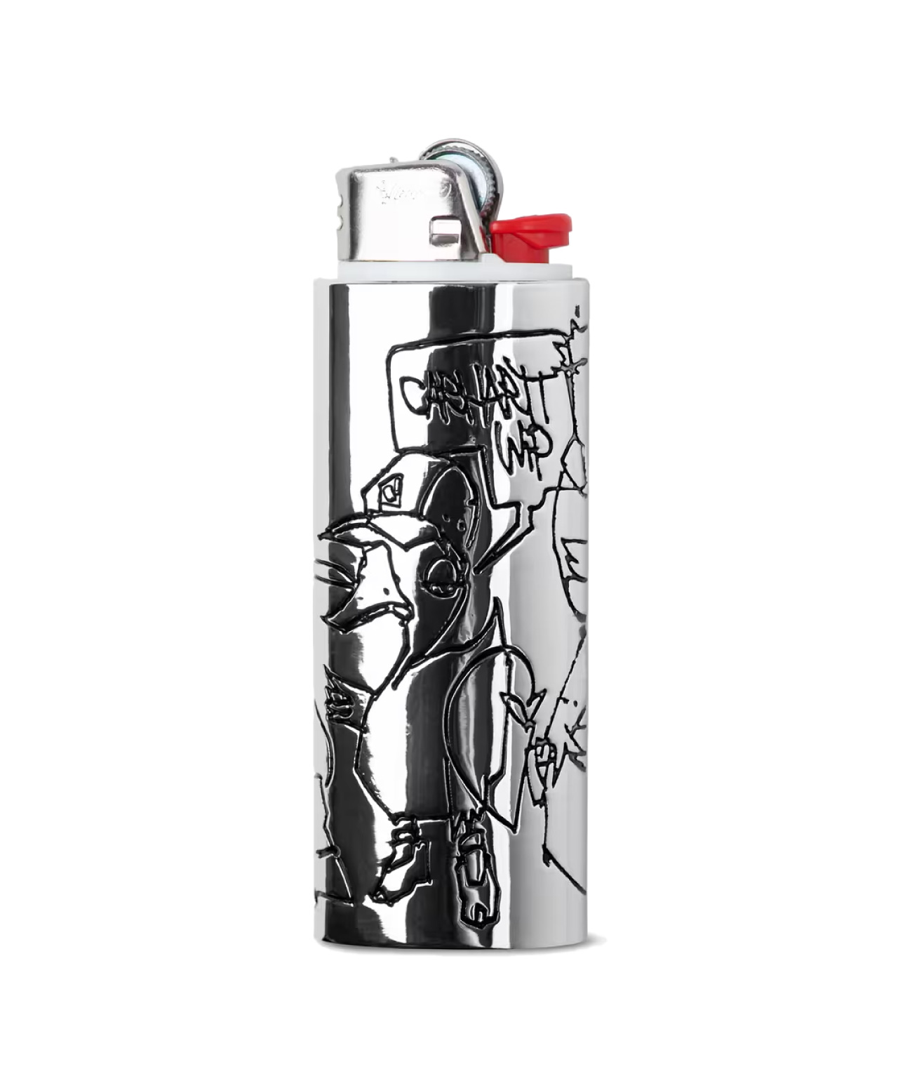 CARHARTT WIP BLINKERFLUID BIC METAL LIGHTER CASE SILVER