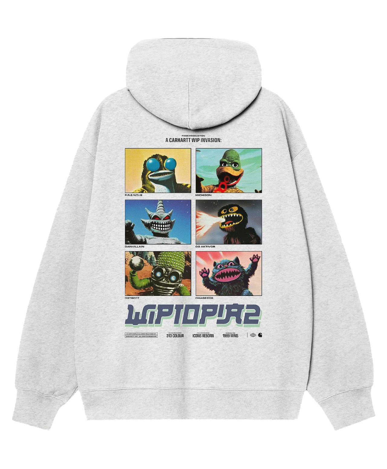 CARHARTT WIP WIPTOPIA II HOOD ASH HEATHER