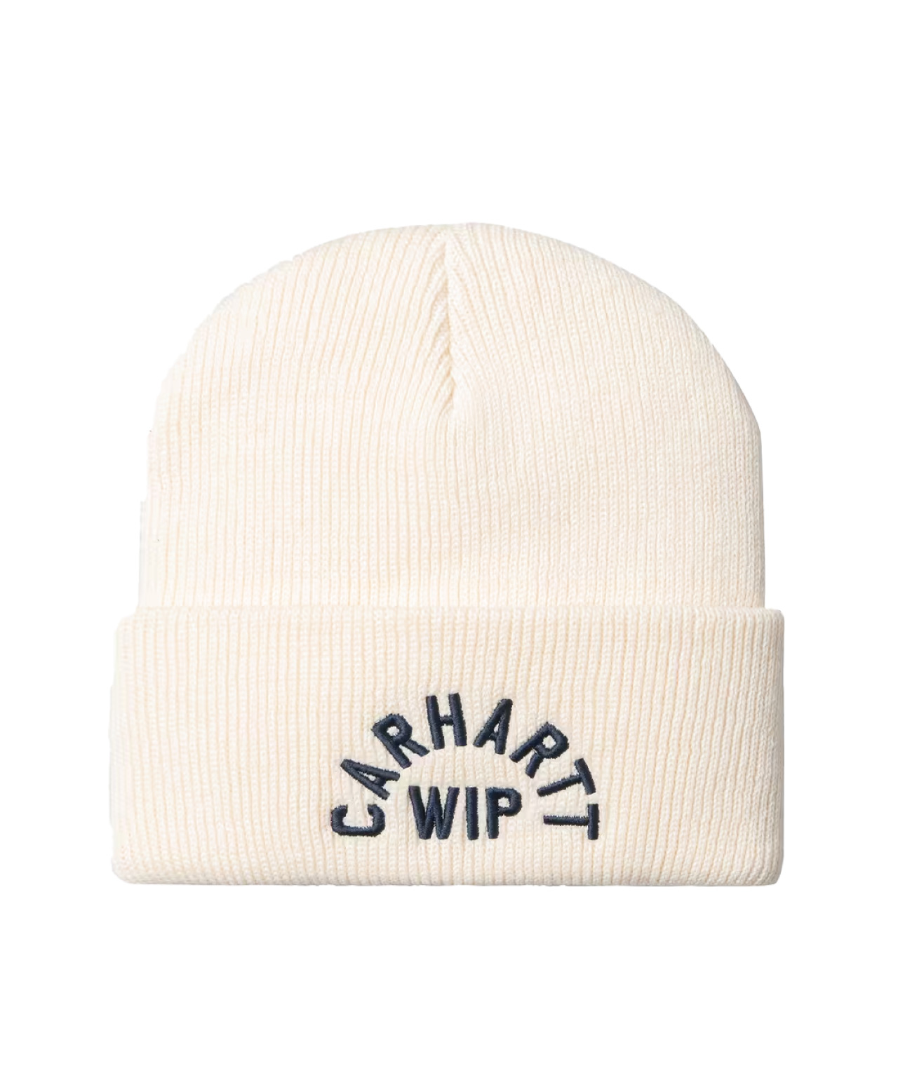 CARHARTT WIP ARCH SCRIPT BEANIE NATURAL/DARK NAVY