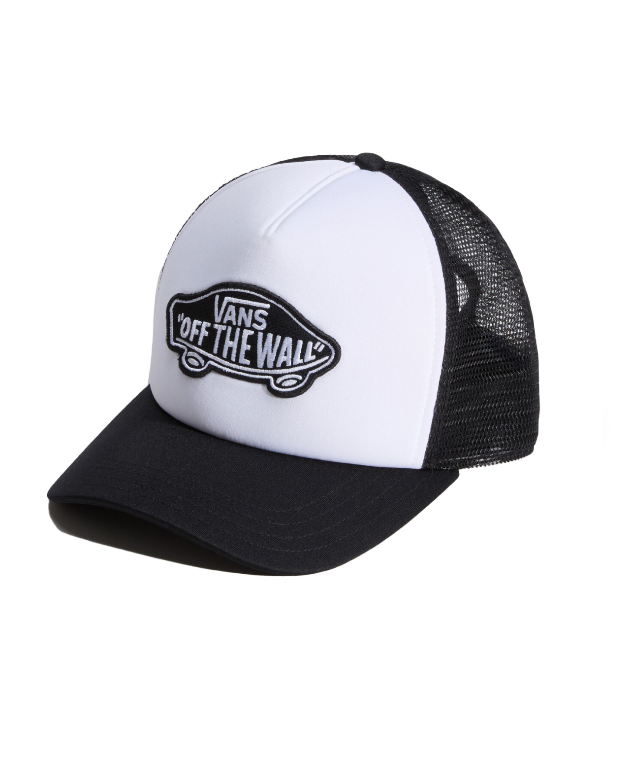 VANS CLASSIC PATCH CURVED BILL TRUCKER HAT BLACK/WHITE
