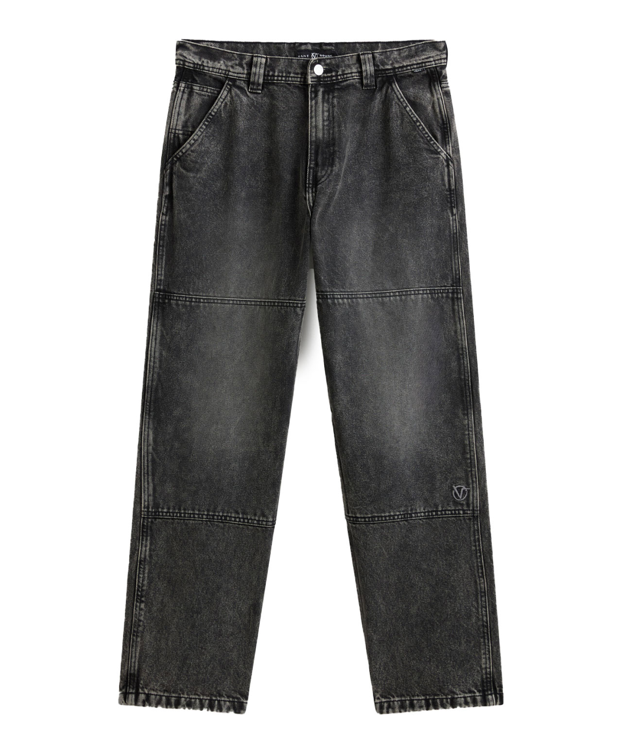 VANS X ROWAN DOUBLE KNEE PANTS STONEWASH BLACK
