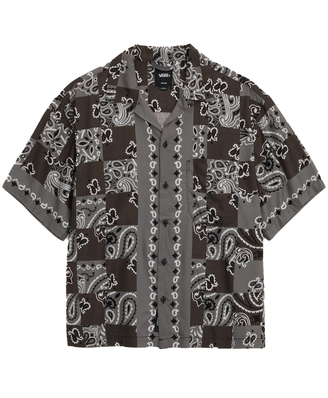 VANS VAN DOREN PAISLEY CHECK SHIRT FADED BLACK