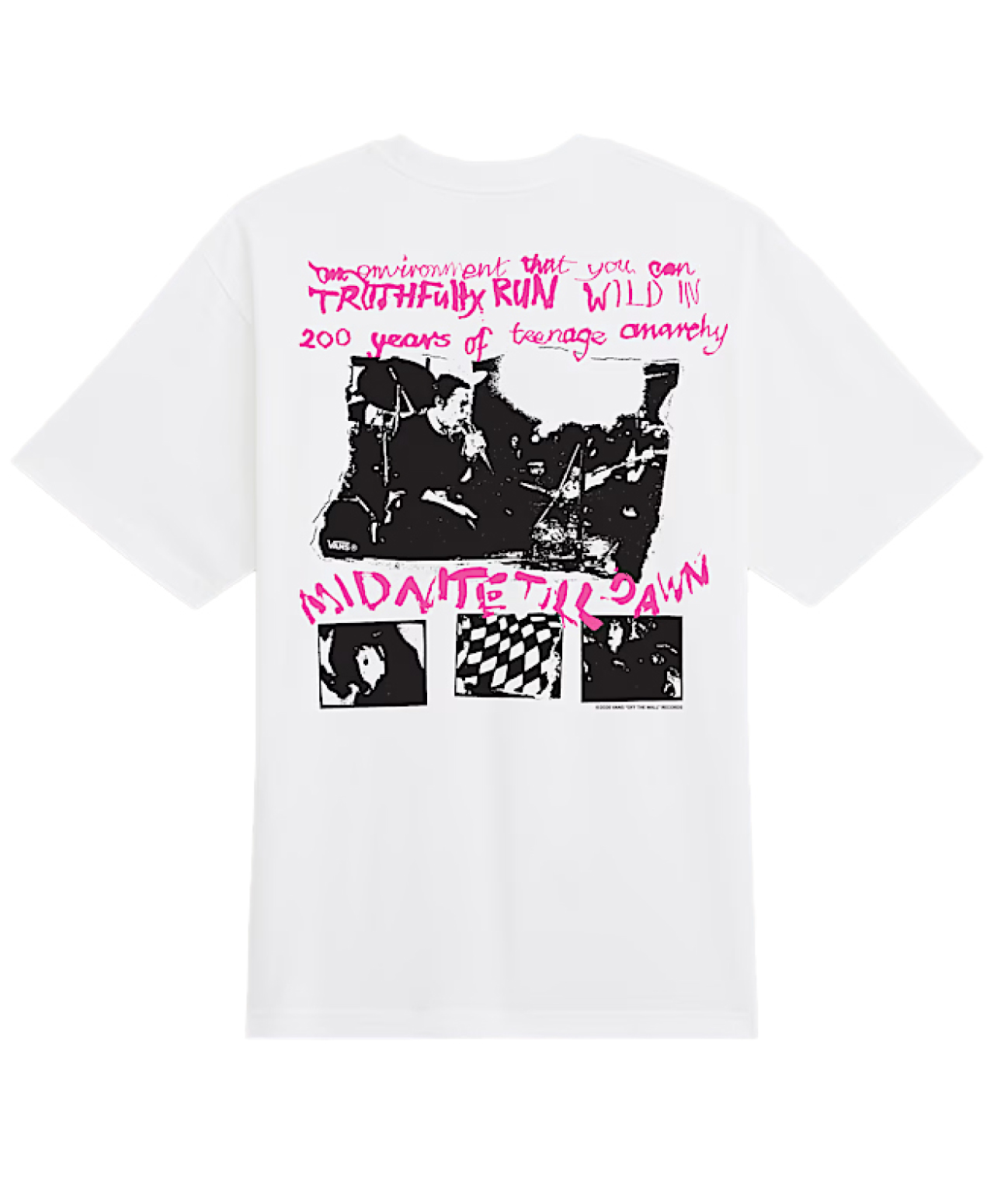 VANS SEX PISTOLS RUN WILD ON THE GREEN TEE WHITE