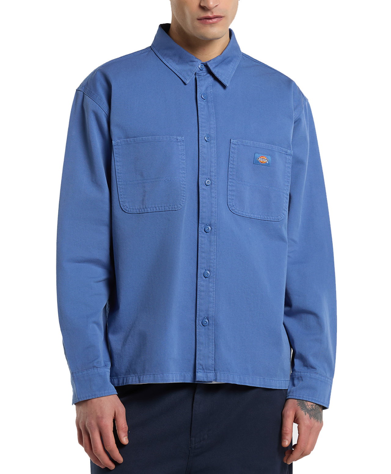 DICKIES 247 GARMENT DYED WORK SHIRT DUTCH BLUE