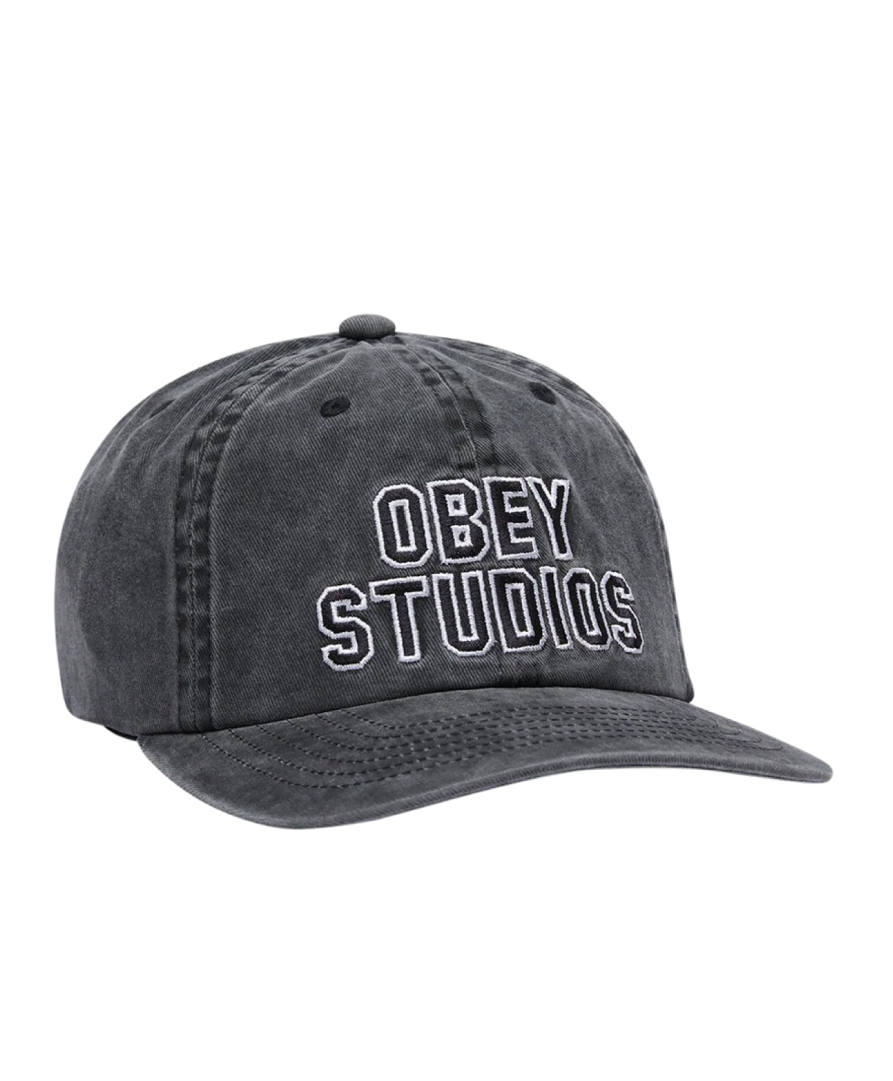 OBEY STUDIOS 6 PANEL STRAPBACK PIGMENT BLACK