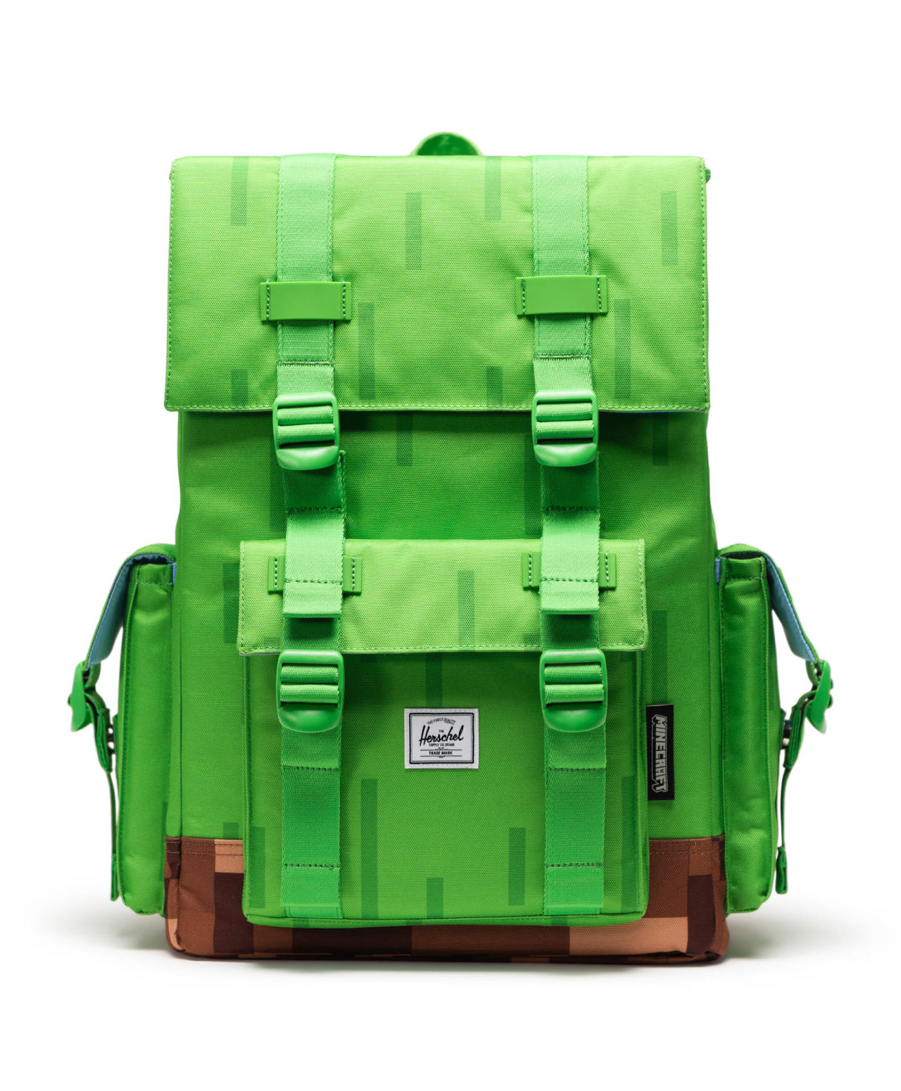 HERSCHEL X MINECRAFT LITTLE AMERICA CUBE BACKPACK GRASS BLOCK