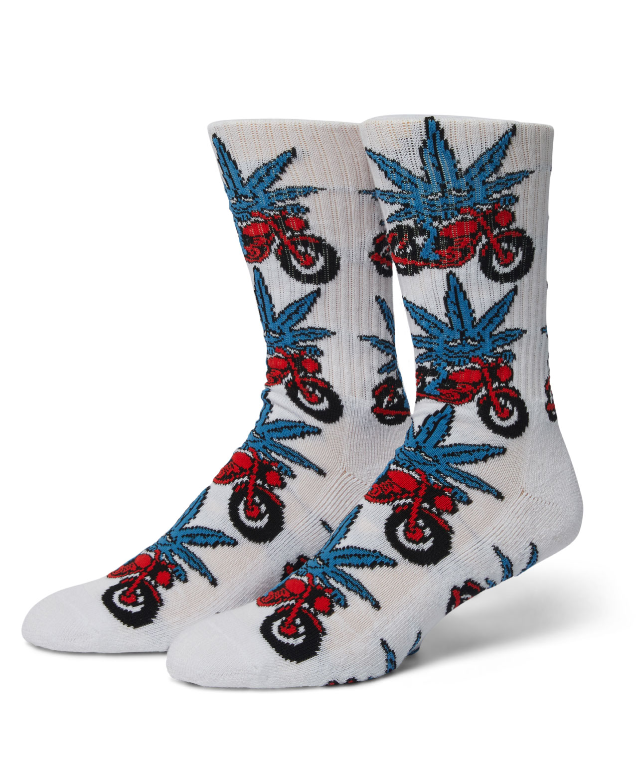 HUF GREEN BUDDY NITRO SOCKS WHITE