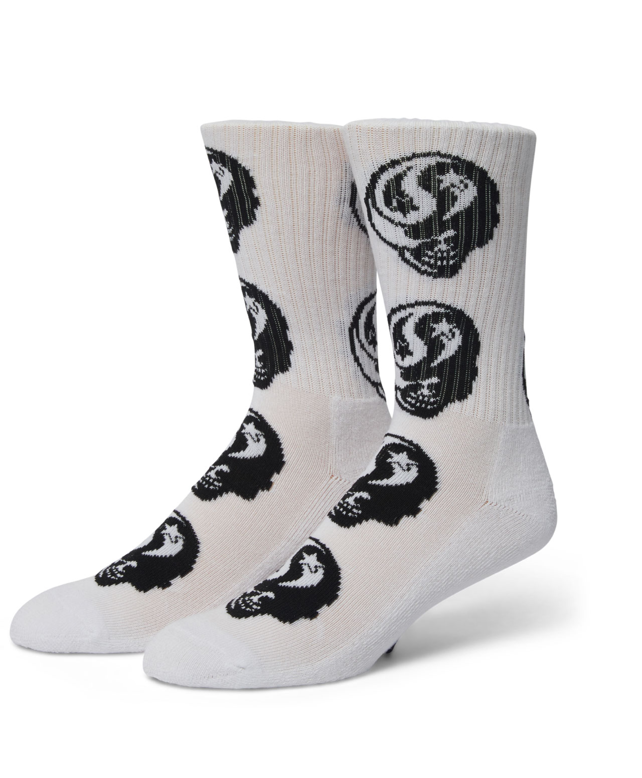 HUF ASTRAL SKULL CREW SOCKS WHITE