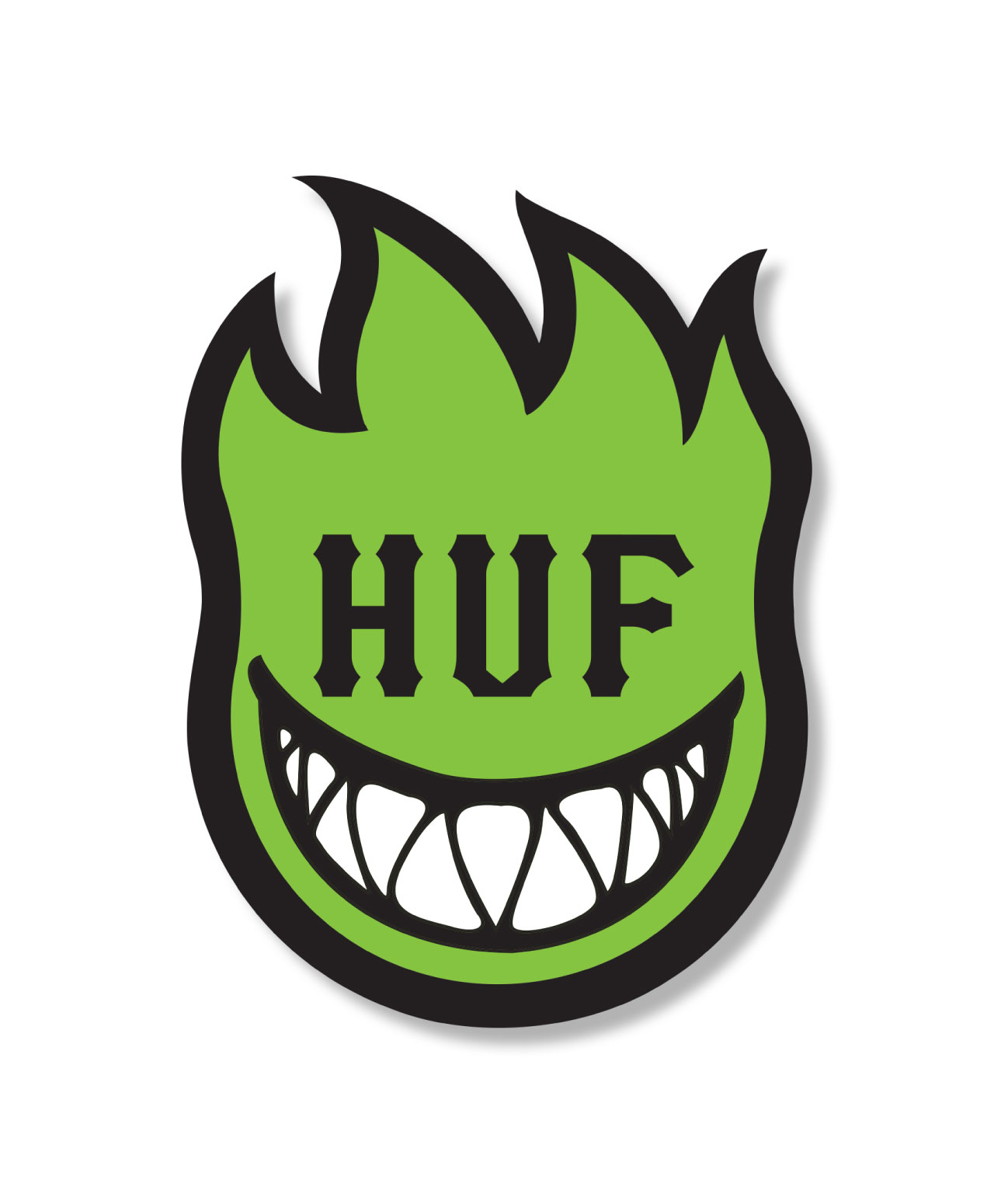HUF X SPITFIRE XL BIGHEAD STICKER HUF GREEN