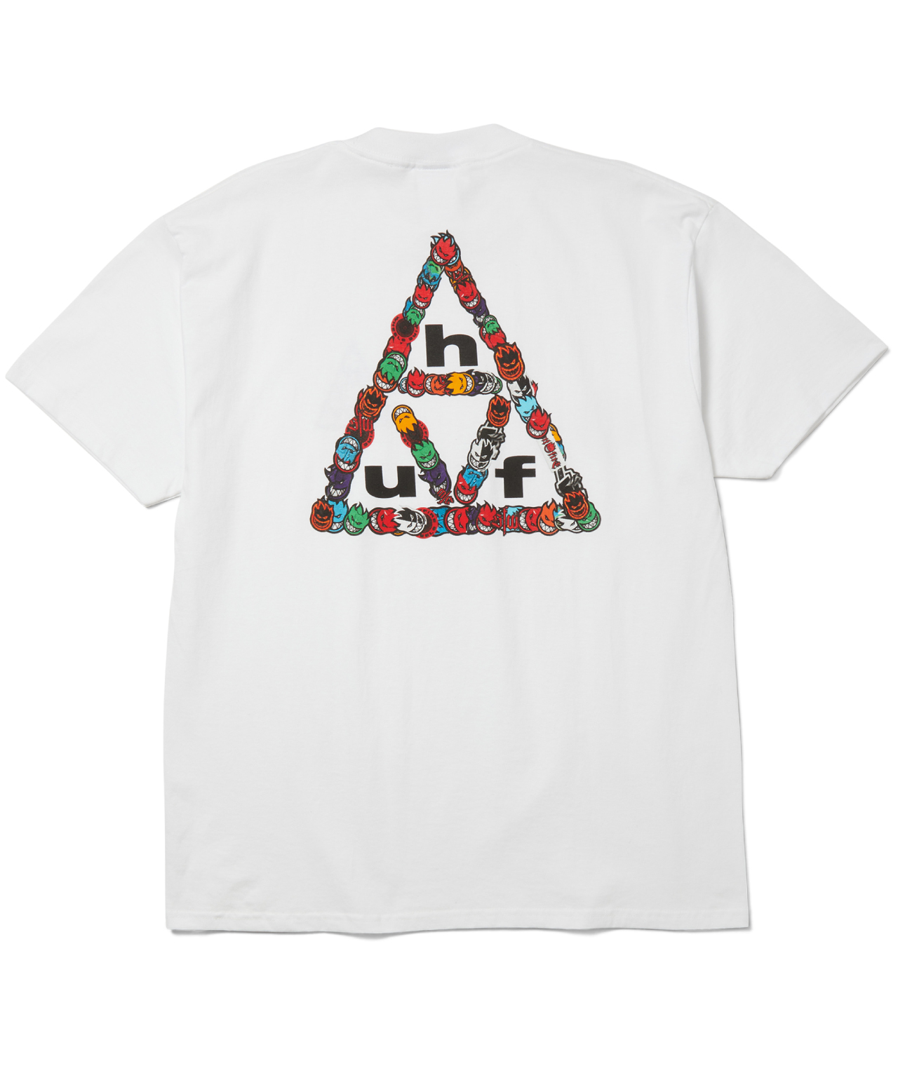 HUF X SPITFIRE STICKER TRIPLE TRIANGLE TEE WHITE