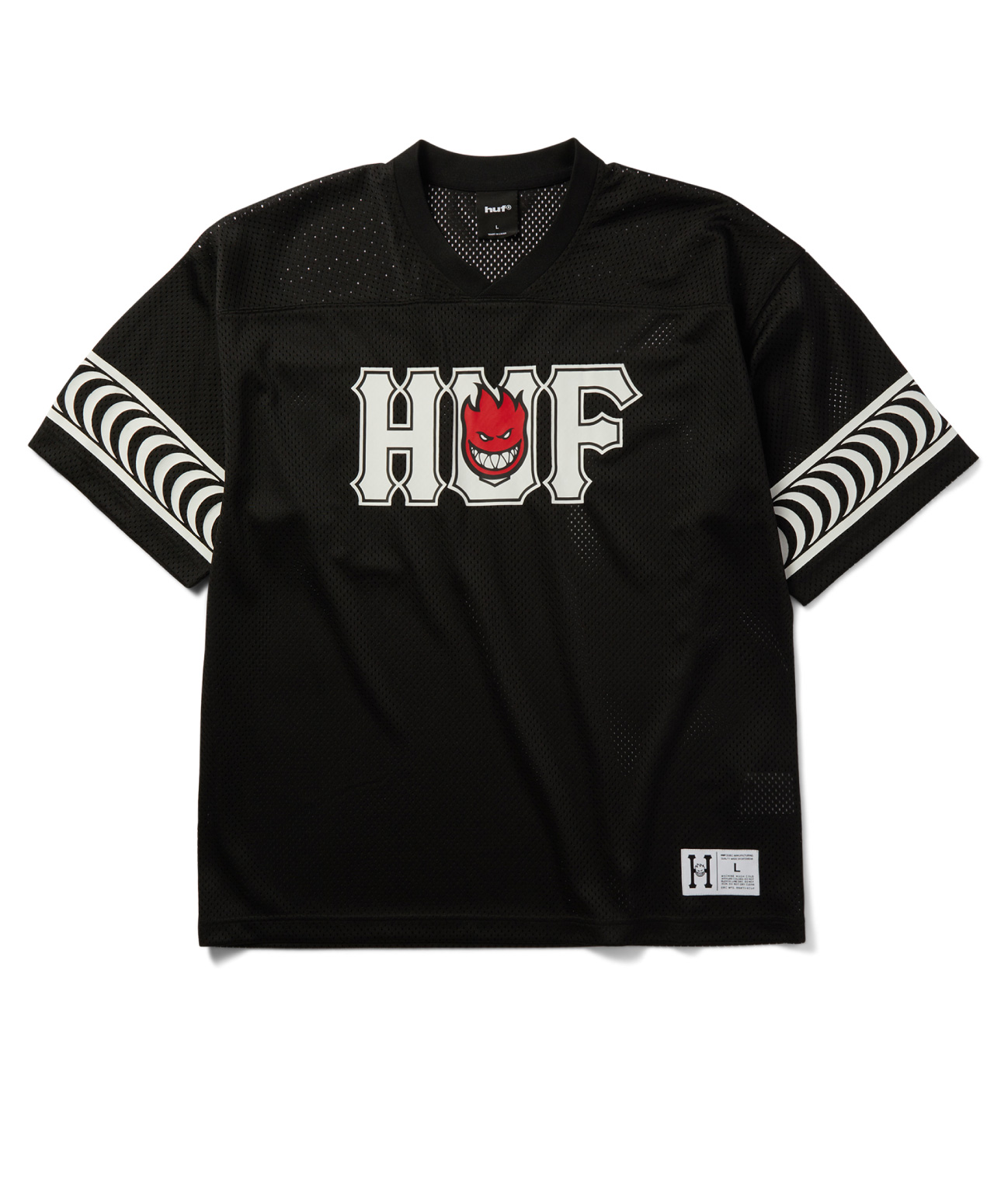 HUF X SPITFIRE END ZONE JERSEY BLACK