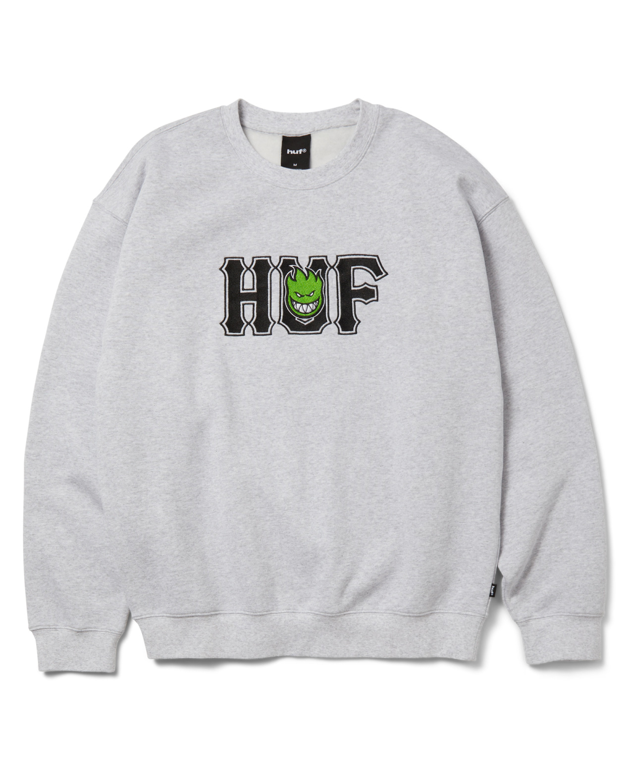 HUF X SPITFIRE UNION CREW HEATHER GREY