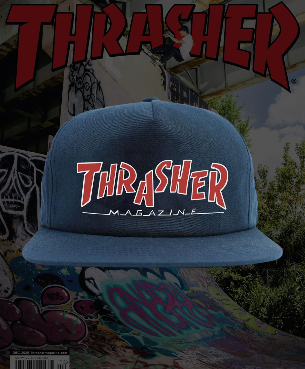 THRASHER PARRA MAG SNAPBACK NAVY