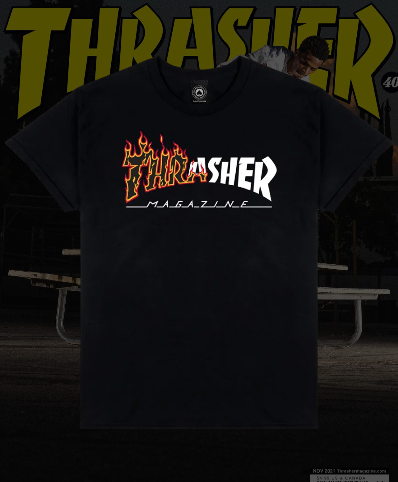THRASHER IGNITE TEE BLACK