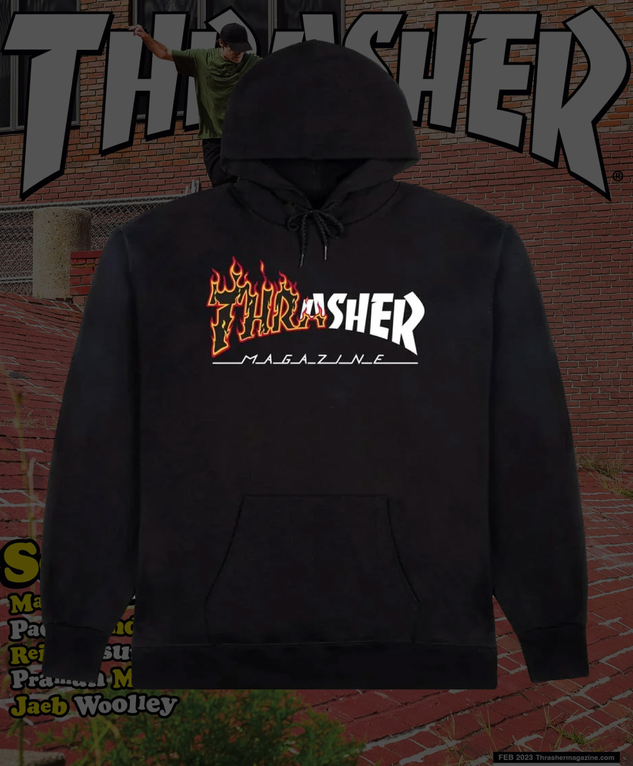 THRASHER IGNITE HOOD BLACK