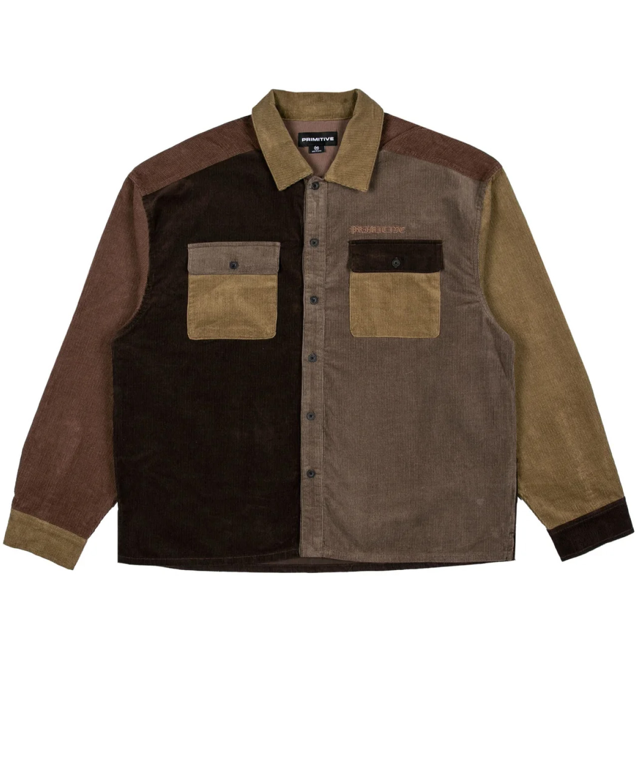 PRIMITIVE DUSK WOVEN SHIRT BROWN