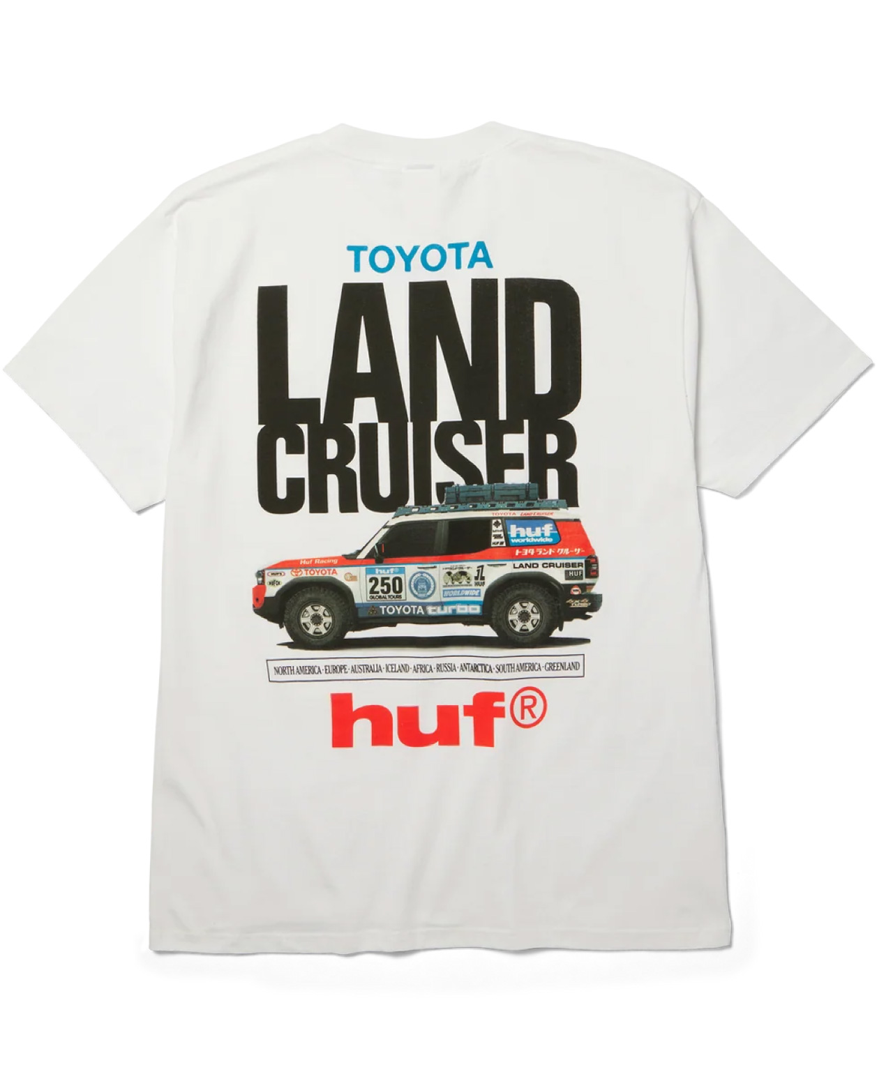 HUF X TOYOTA LAND CRUISER RALLY TEE WHITE