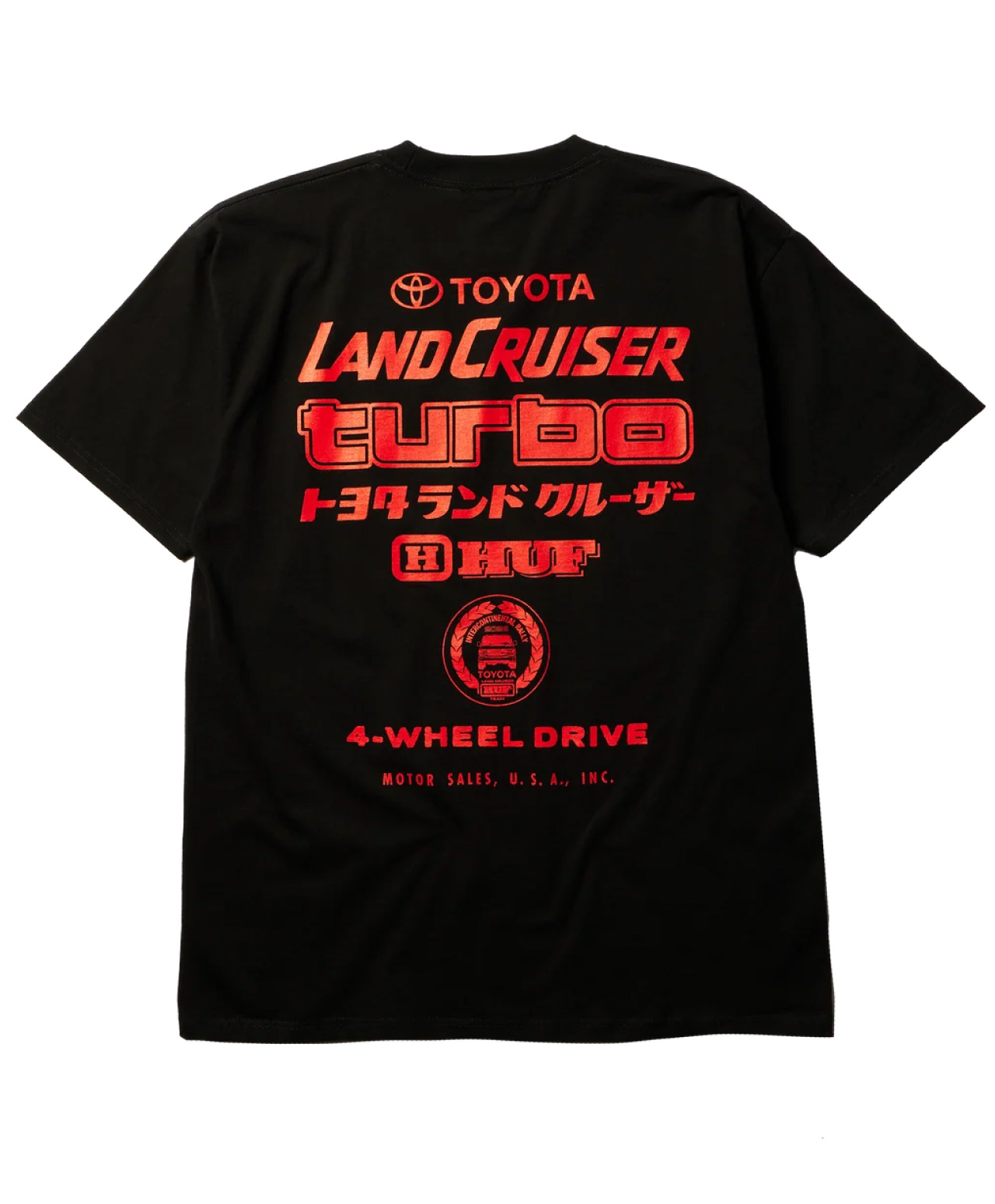 HUF X TOYOTA LAND CRUISER TURBO TEE BLACK