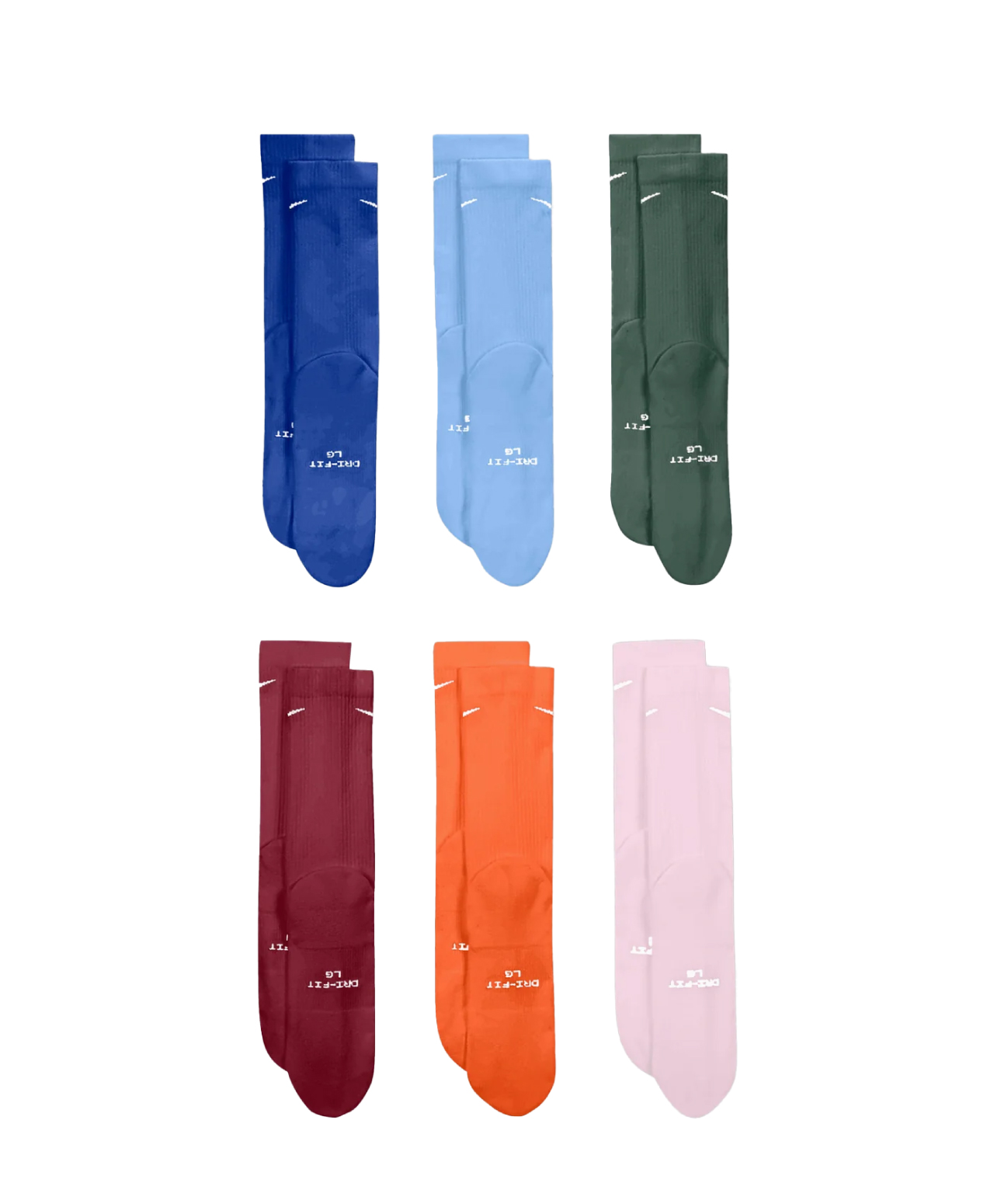 NIKE EVERYDAY ELEVATED CREW SOCKS 6-PACK MULTI