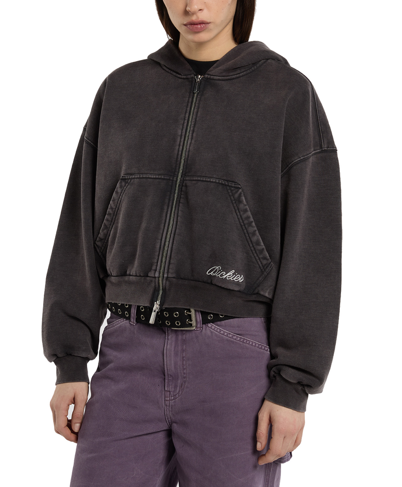 DICKIES WOMENS BAKER ZIP HOOD BLACK