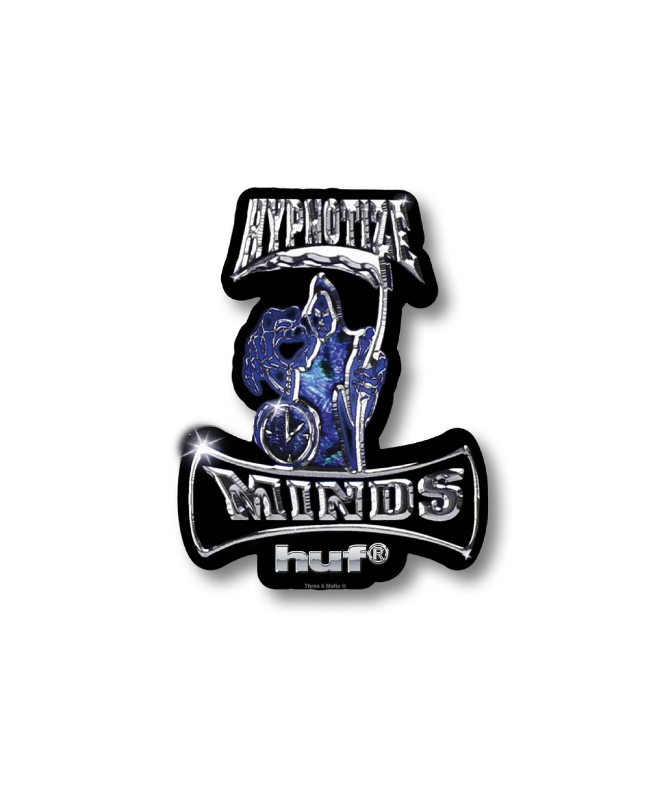 HUF X THREE 6 MAFIA HYPNOTIZE MINDS STICKER MULTI