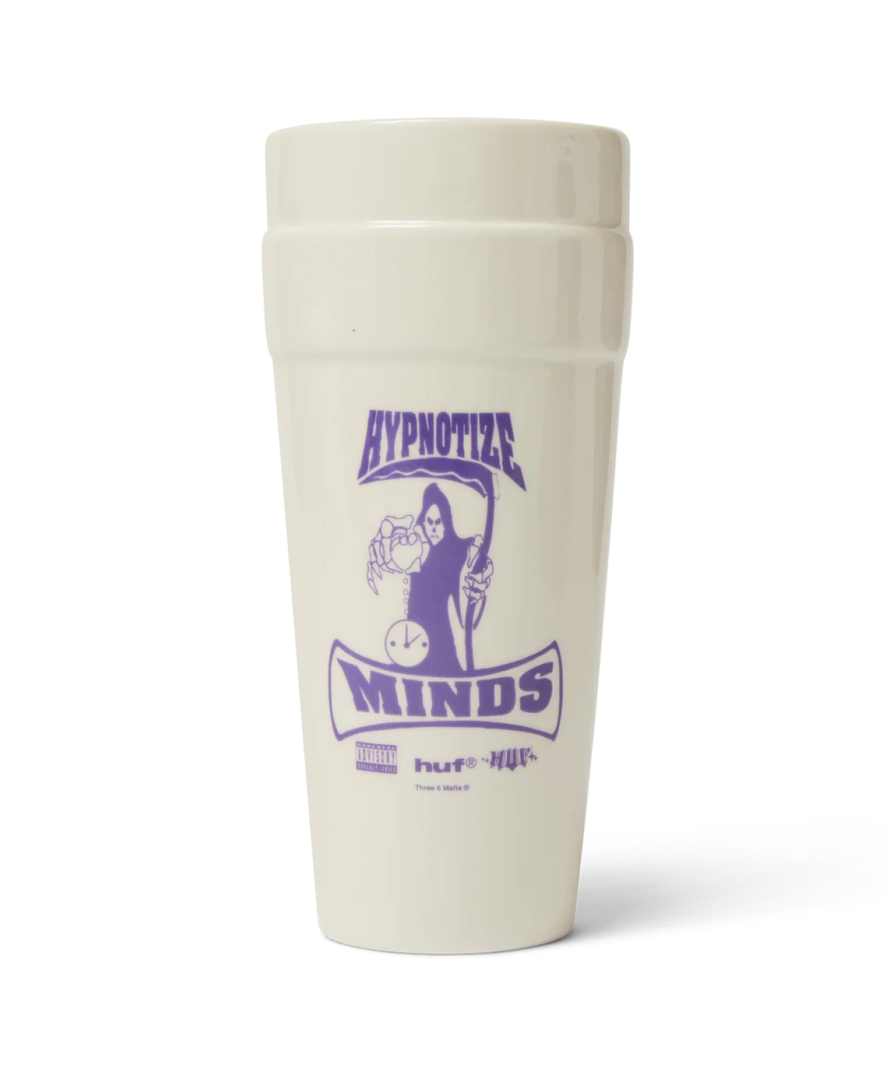 HUF X THREE 6 MAFIA CERAMIC DOUBLE CUP WHITE