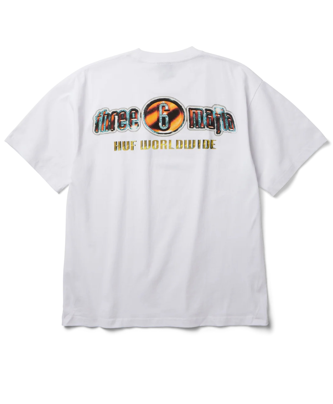 HUF X THREE 6 MAFIA SMOKE CLEARS TEE WHITE